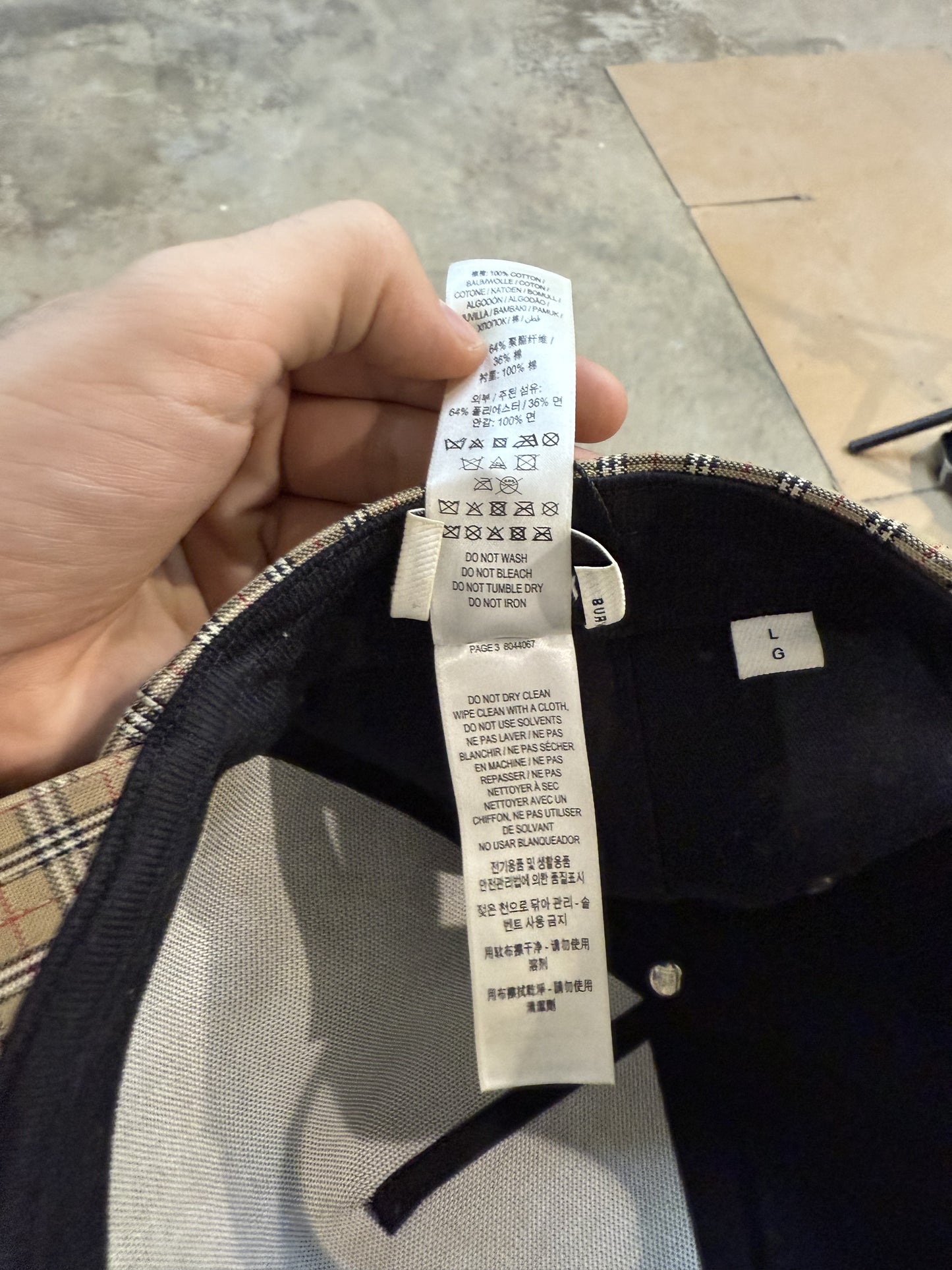 Burberry Monogram Cap Brown Used Large