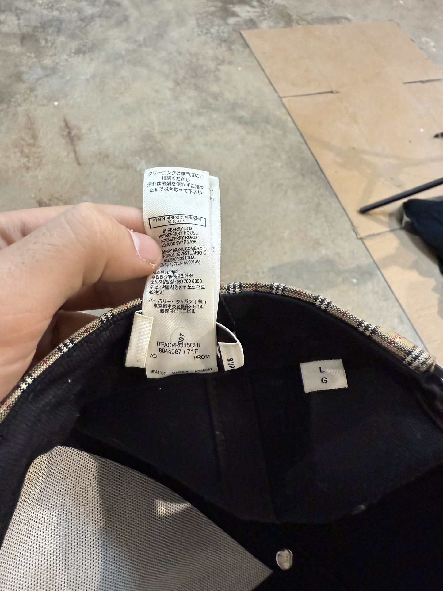 Burberry Monogram Cap Brown Used Large