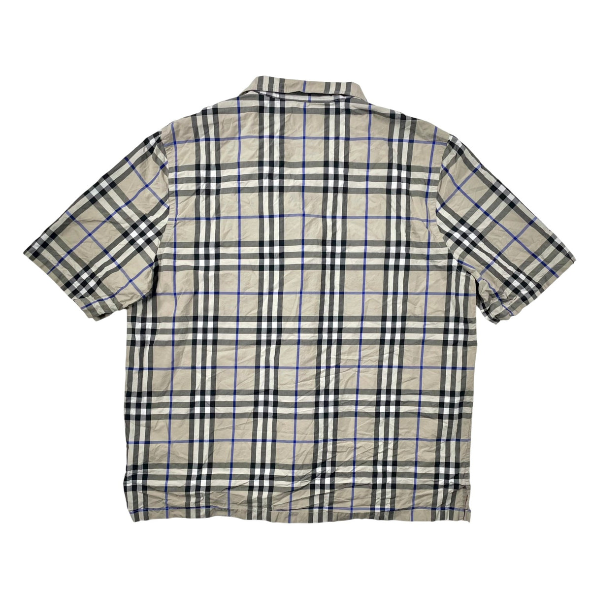 Burberry Plaid Monogram Button Up Multicolor Shirt