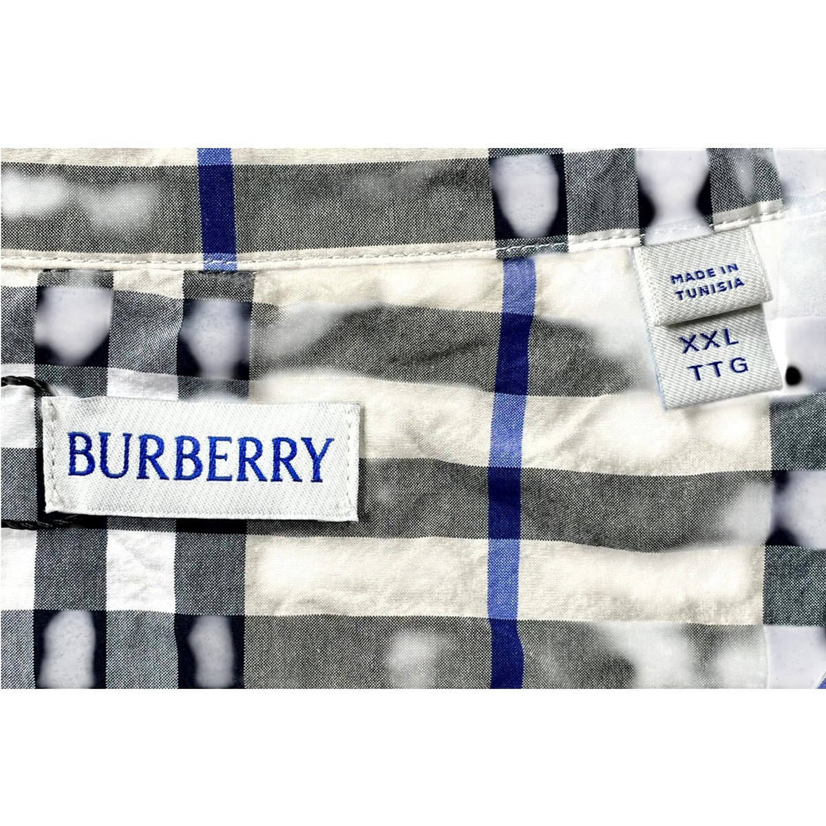 Burberry Plaid Monogram Button Up Multicolor Shirt