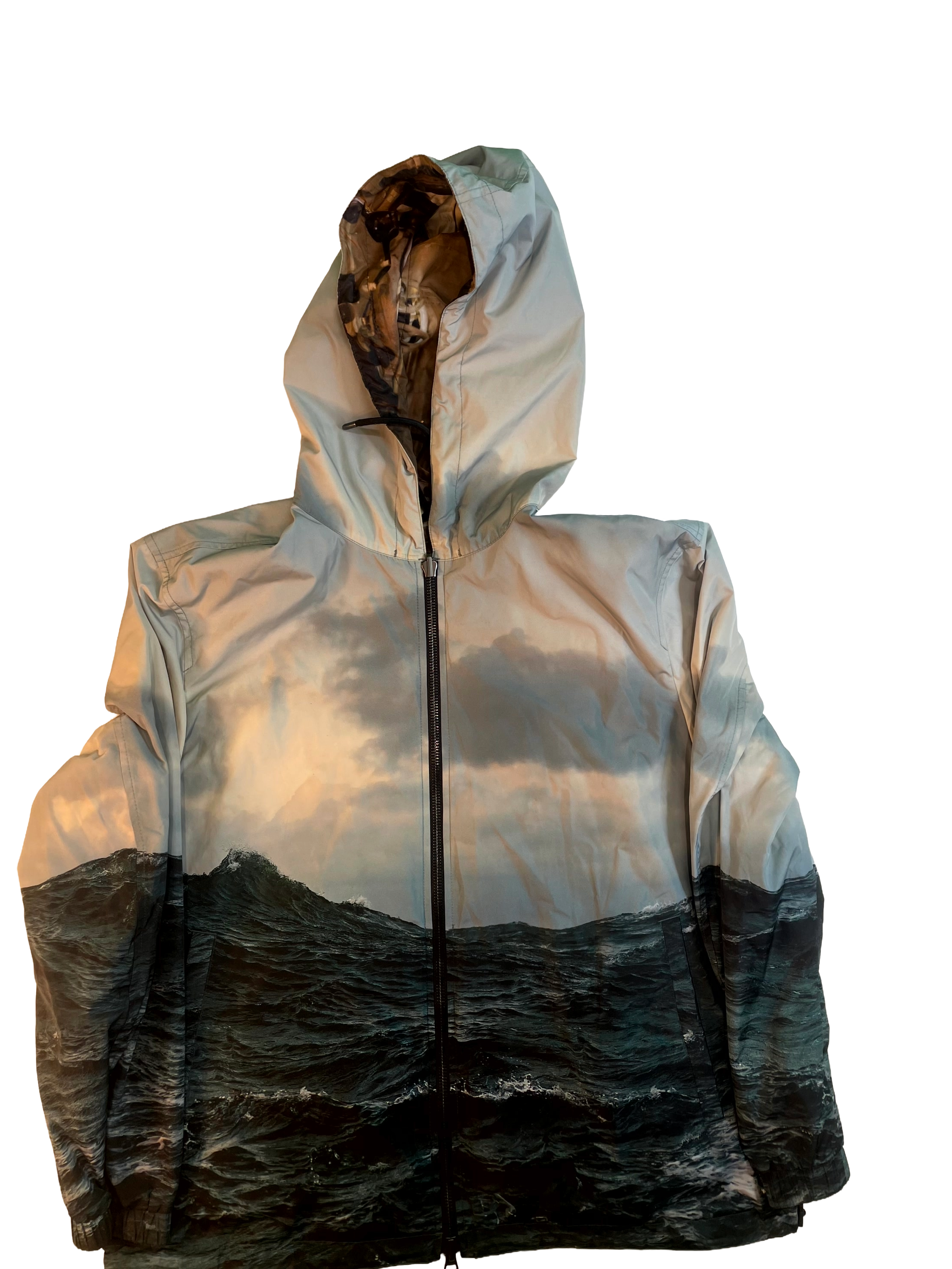 Burberry Reversible Wave Time Clock Multicolor Jacket