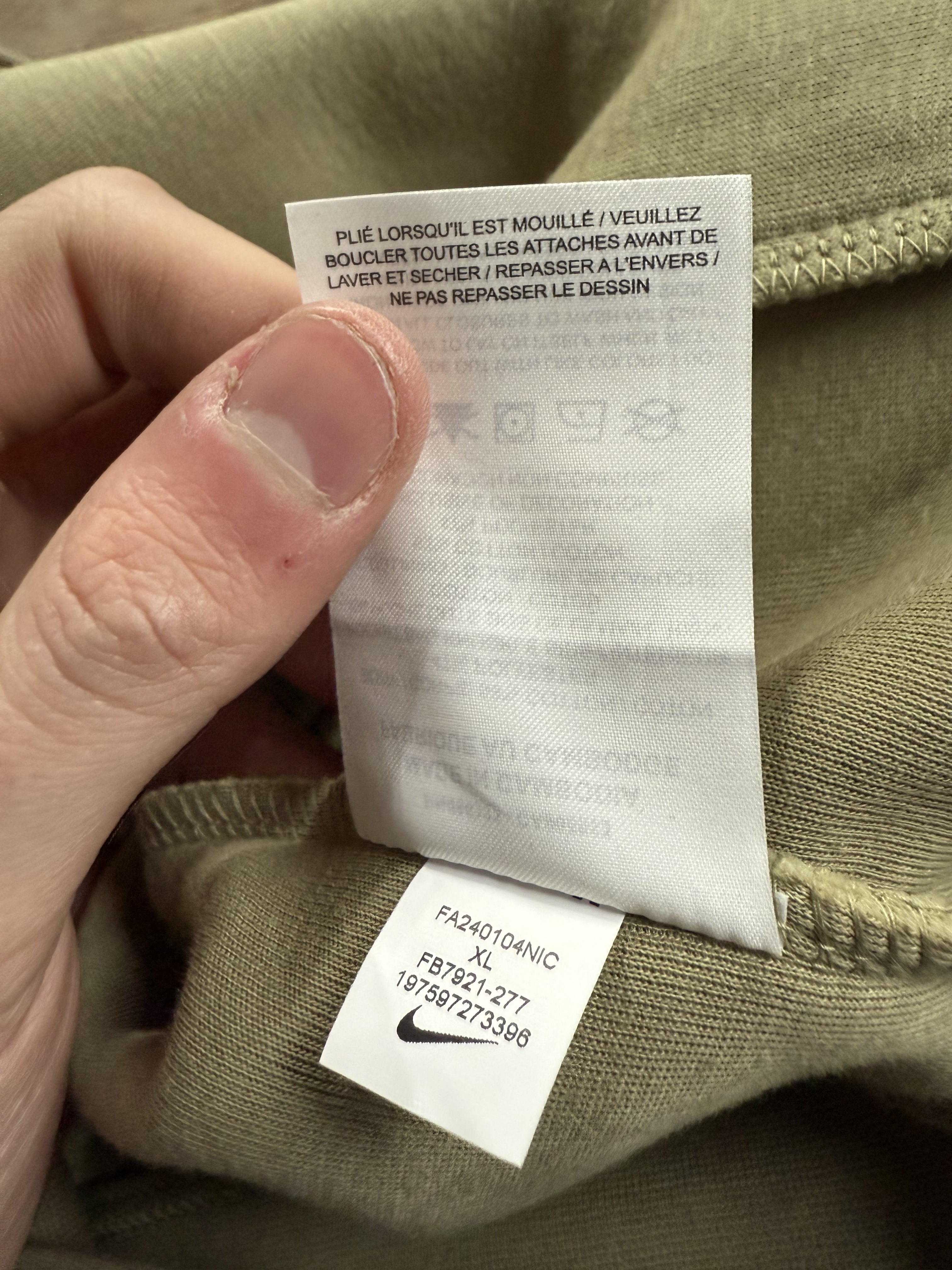 Nike Tech Zip Up Olive New XL With Tags