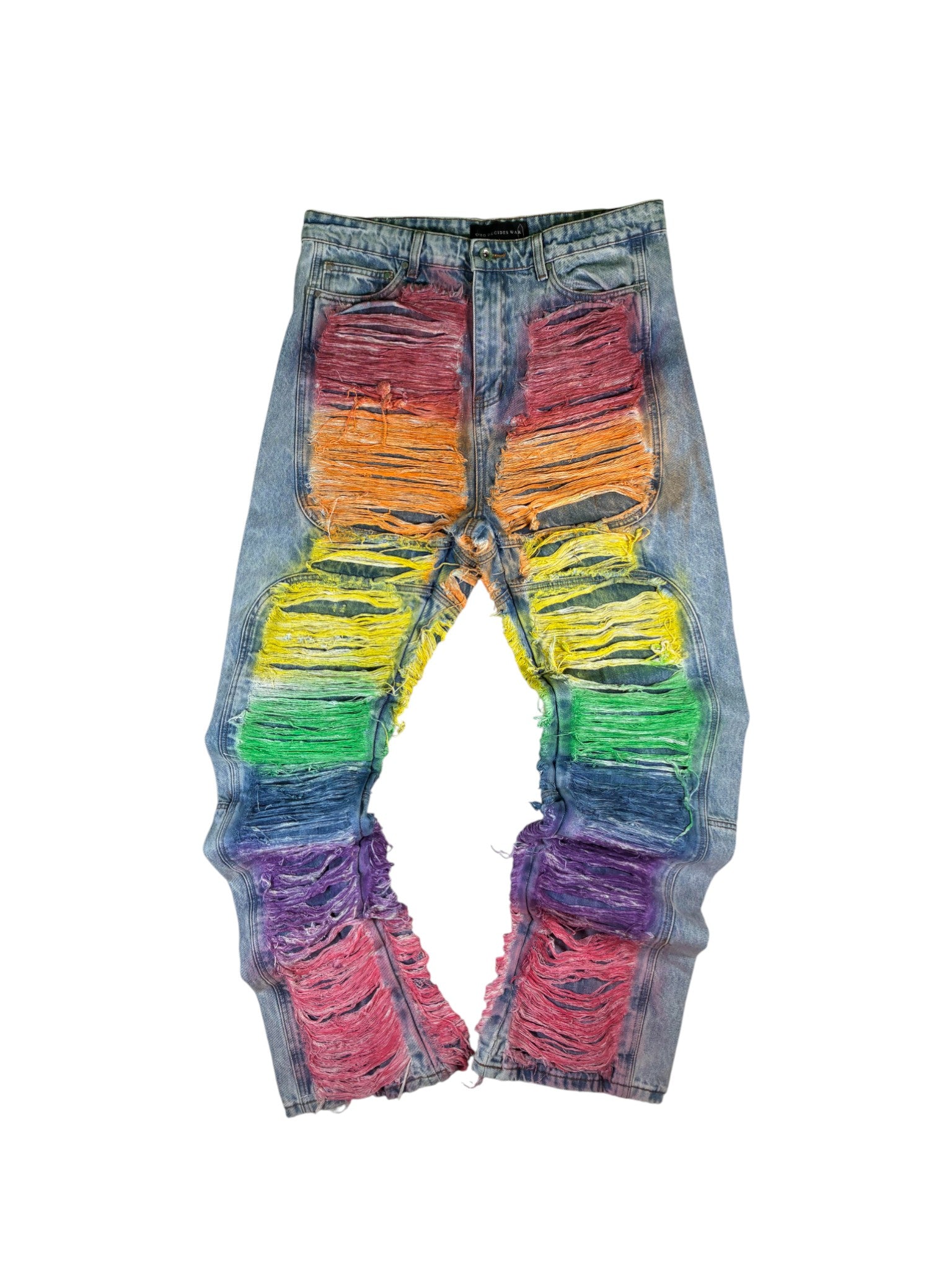 Who Decides War 'Roygbiv Distressed' Light Wash Blue Jeans