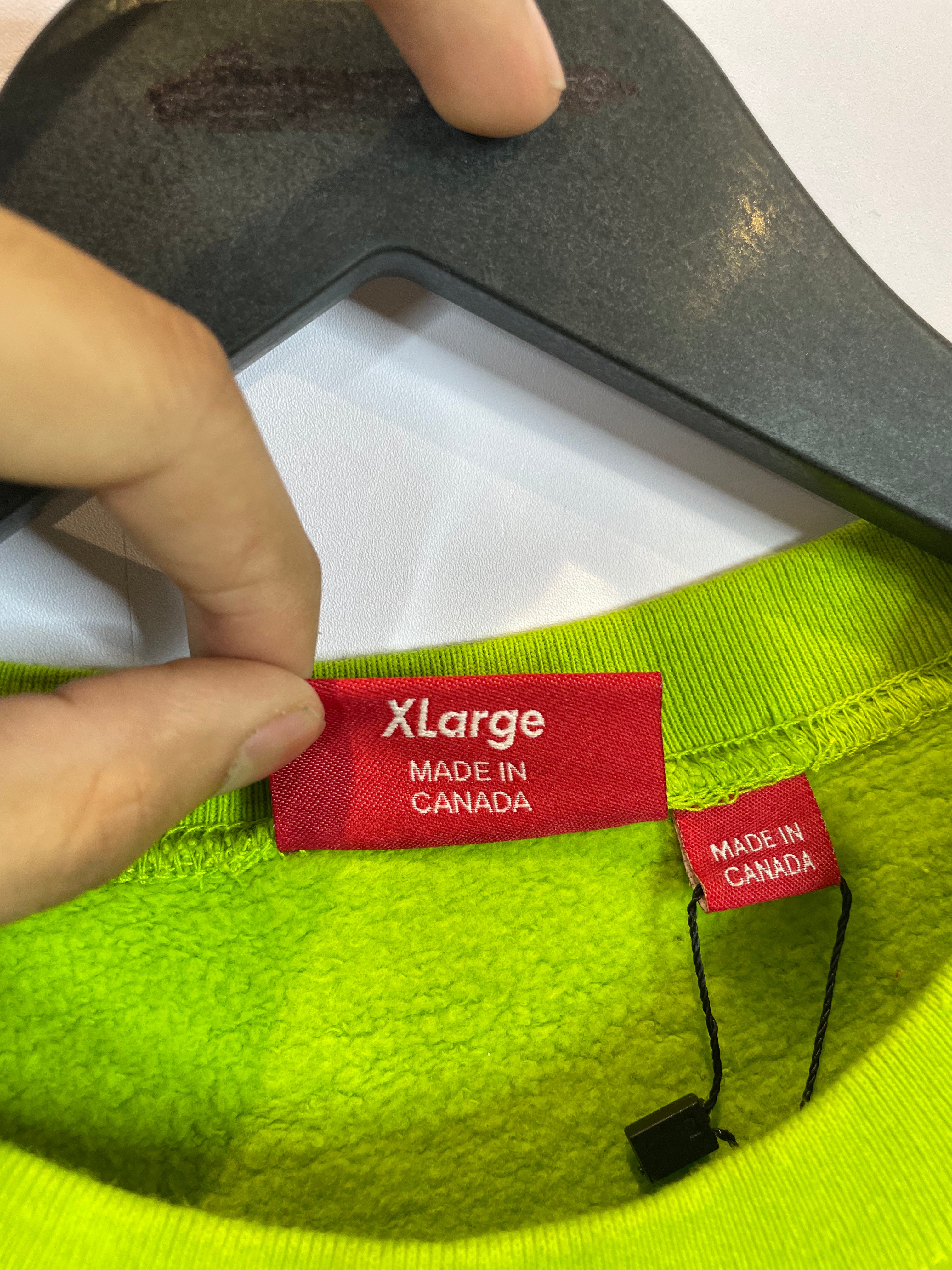 Supreme Cut Out Box Logo Crewneck Lime New XL