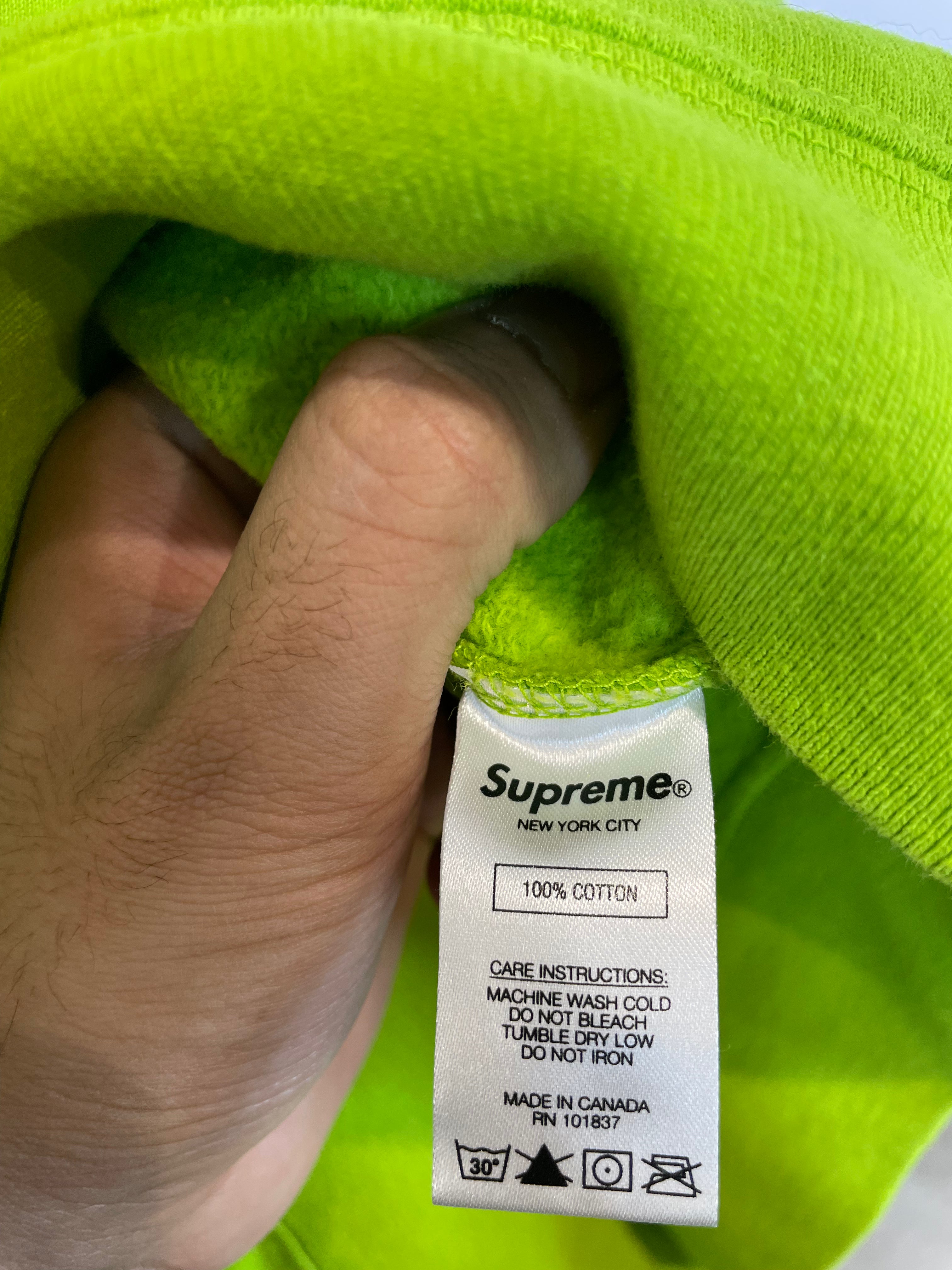 Supreme Cut Out Box Logo Crewneck Lime New XL