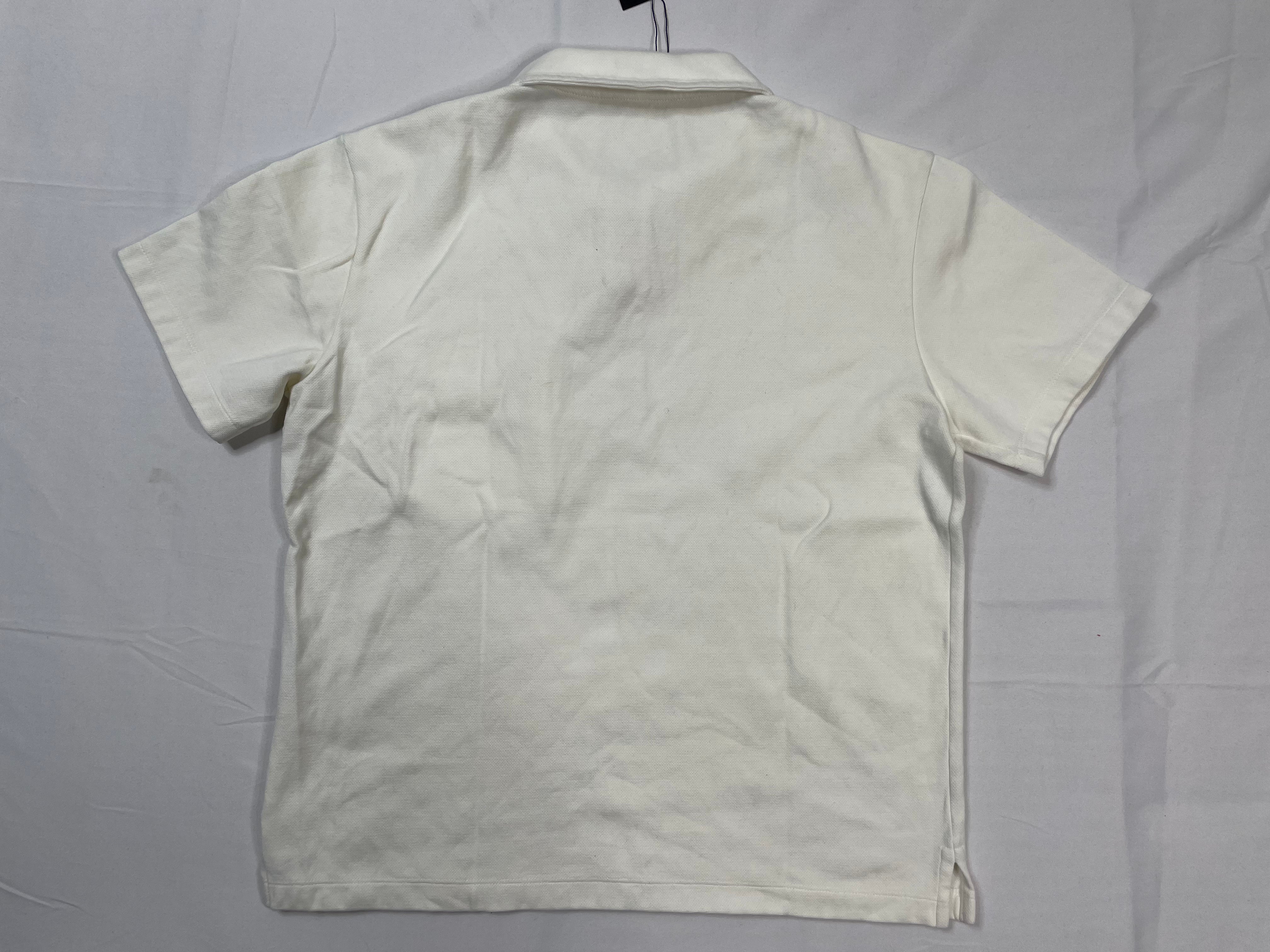 LV Monogram Quarter Zip White Tee