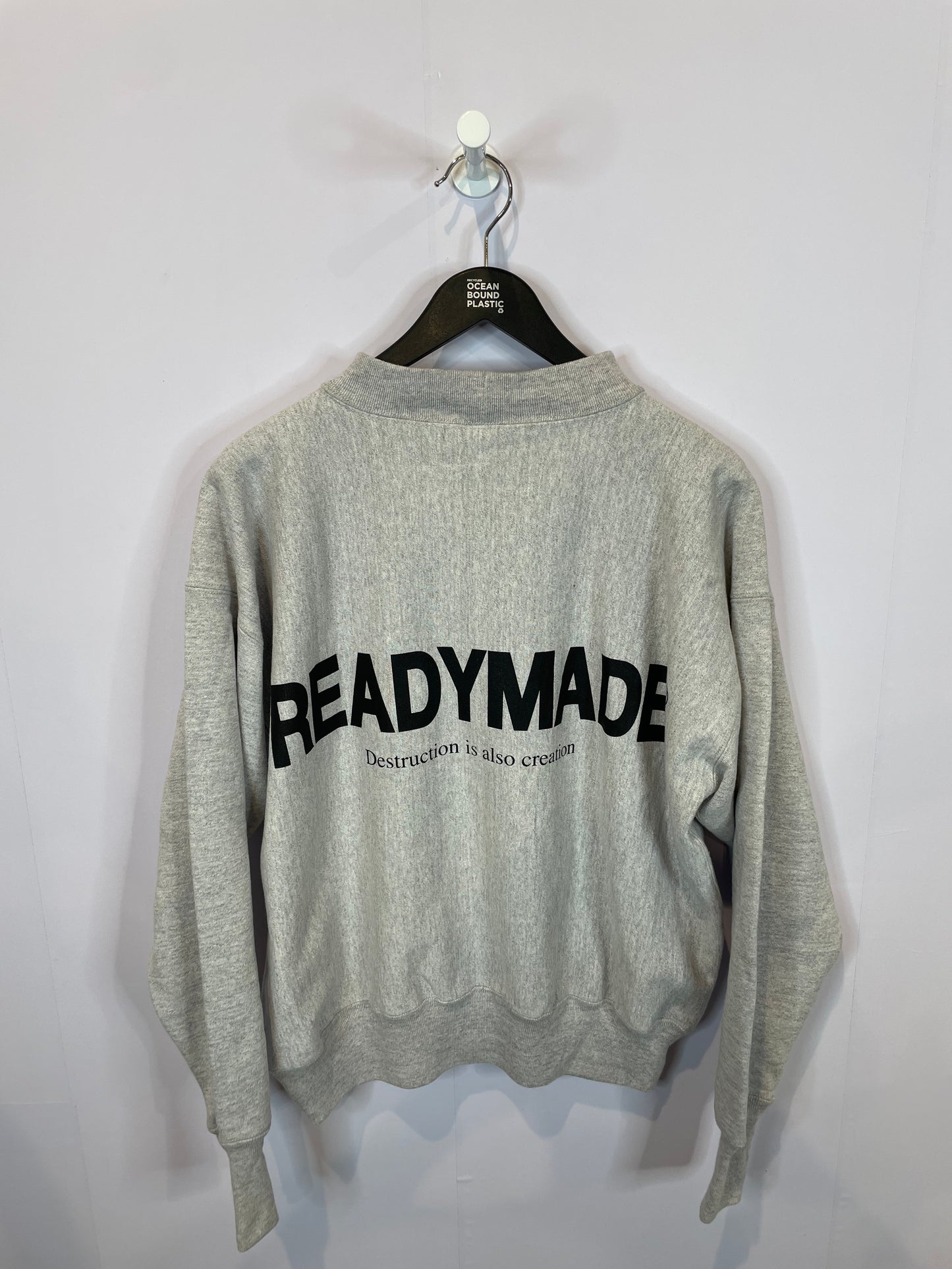 Ready Made Crewneck Grey Black New Small With Tags