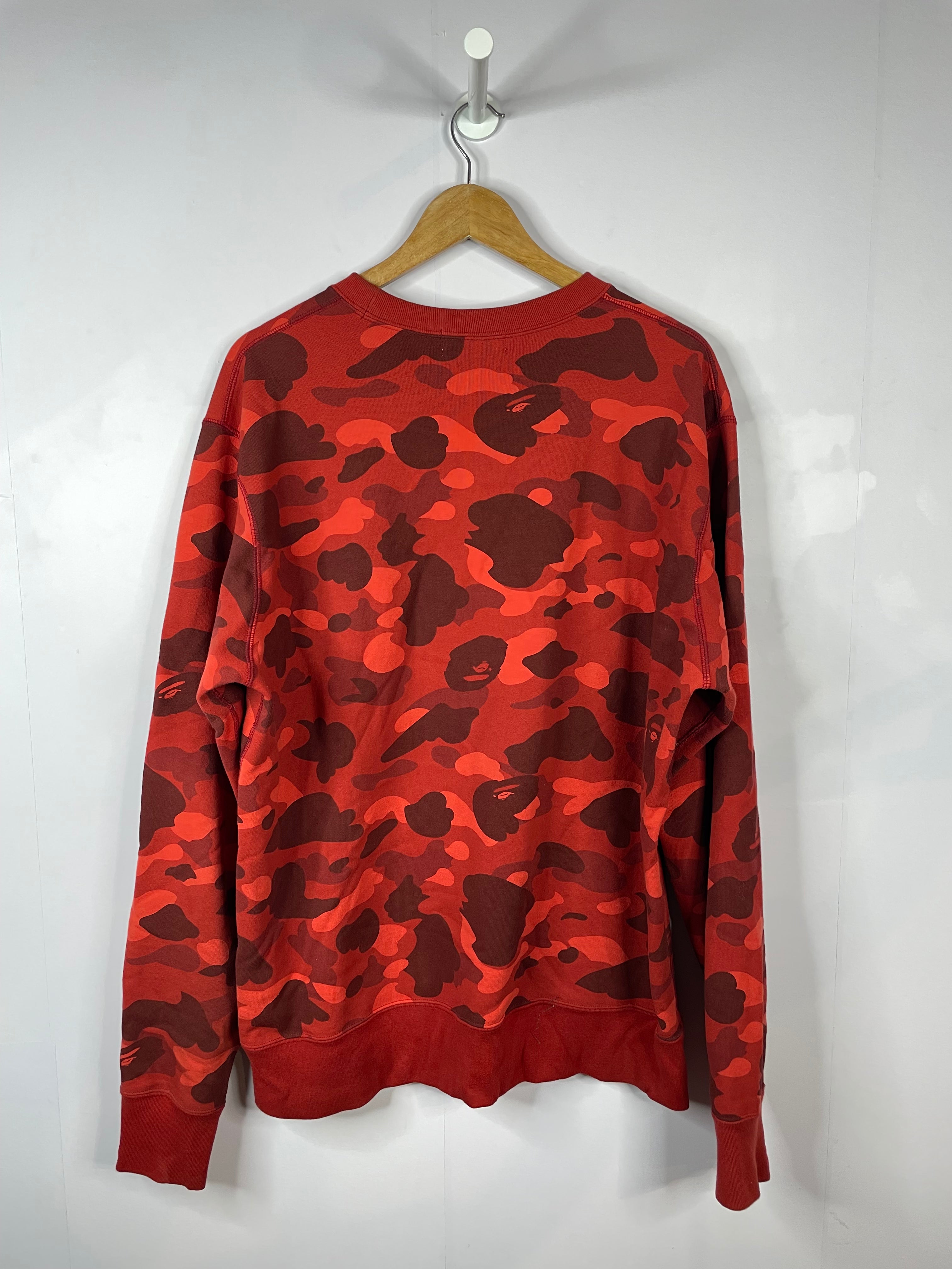 Bape Red Camo Crewneck