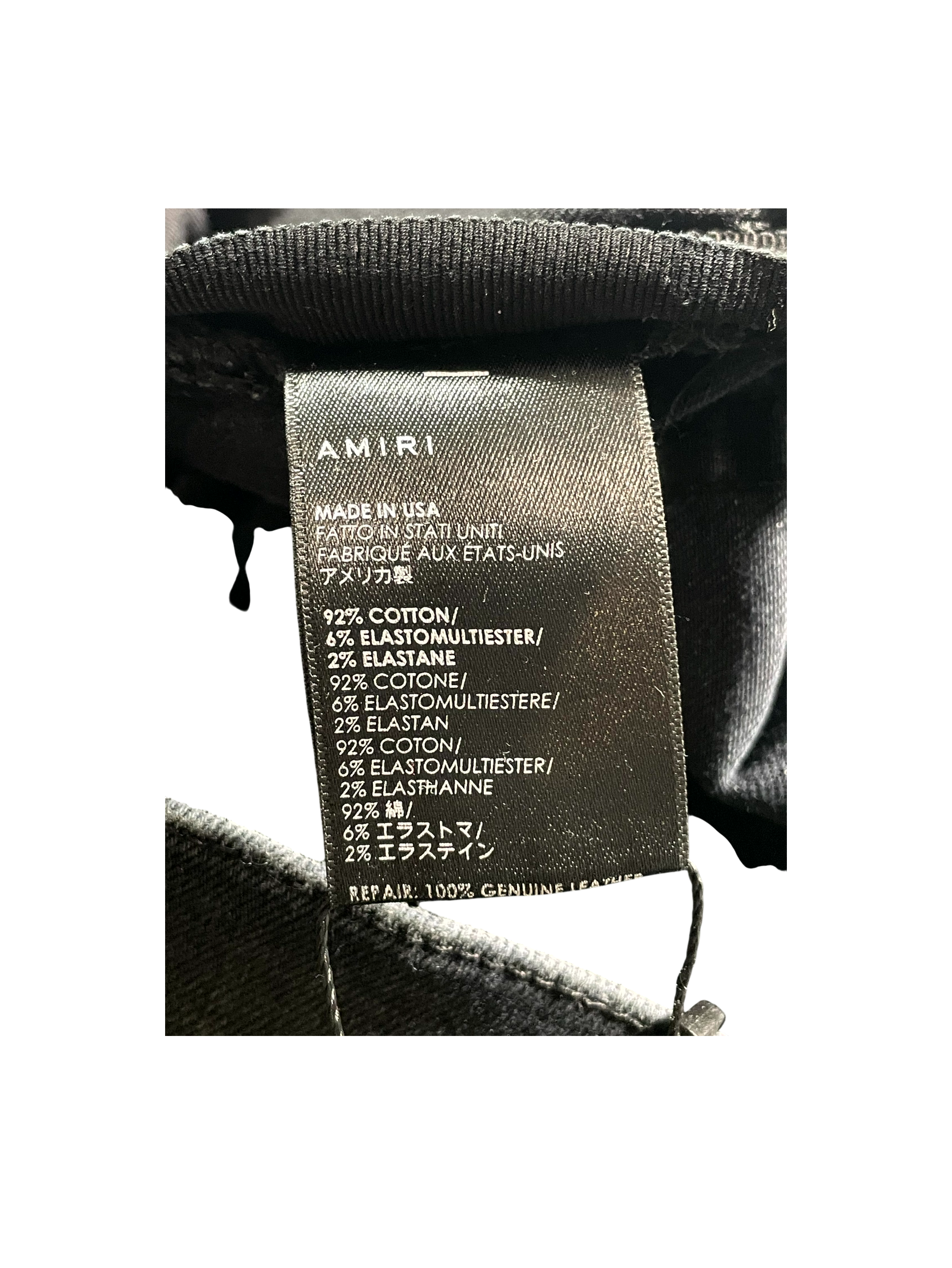 Amiri "Side Logo" Black Jeans