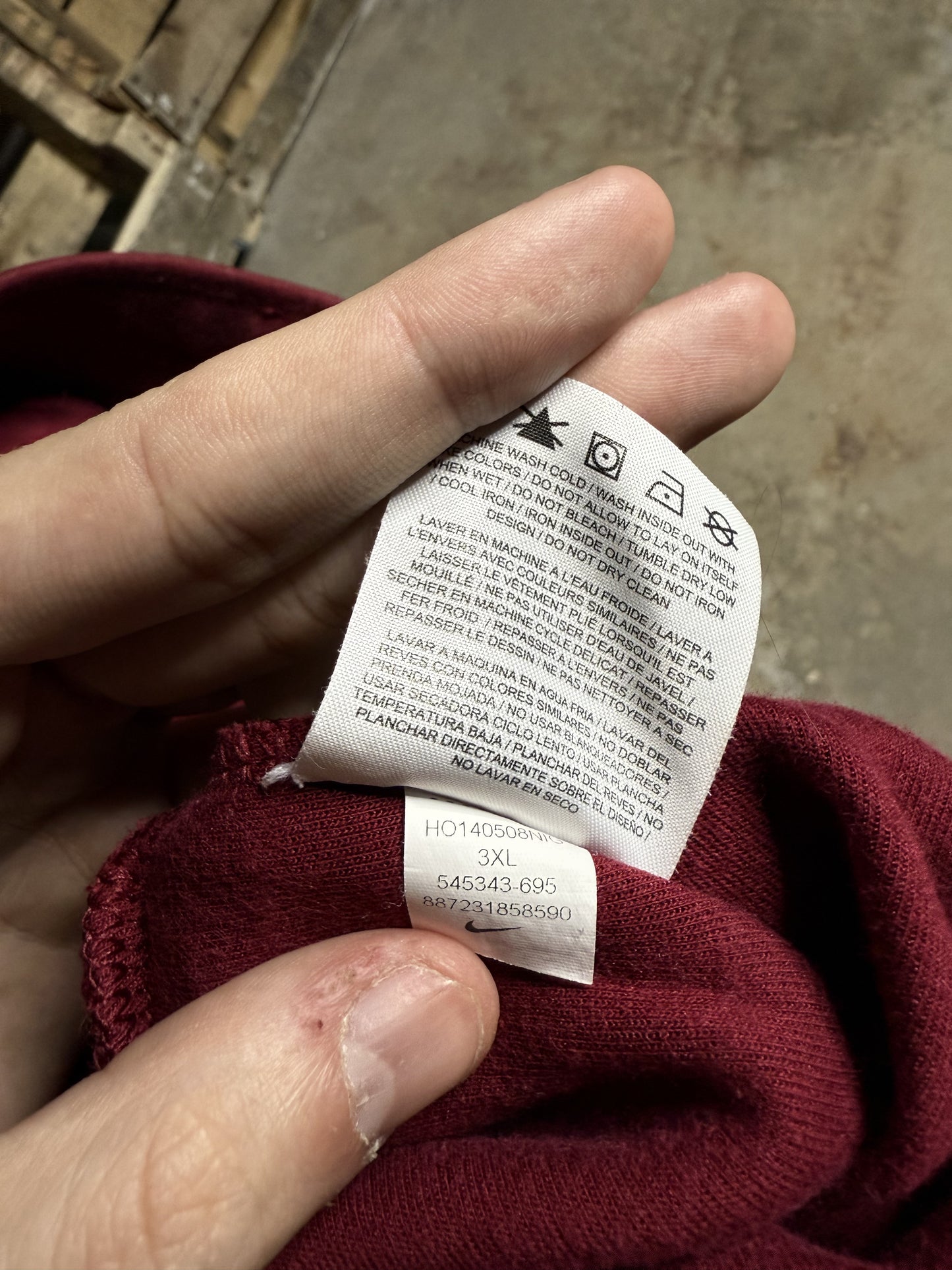 Nike Tech Sweats Maroon XXXL Used