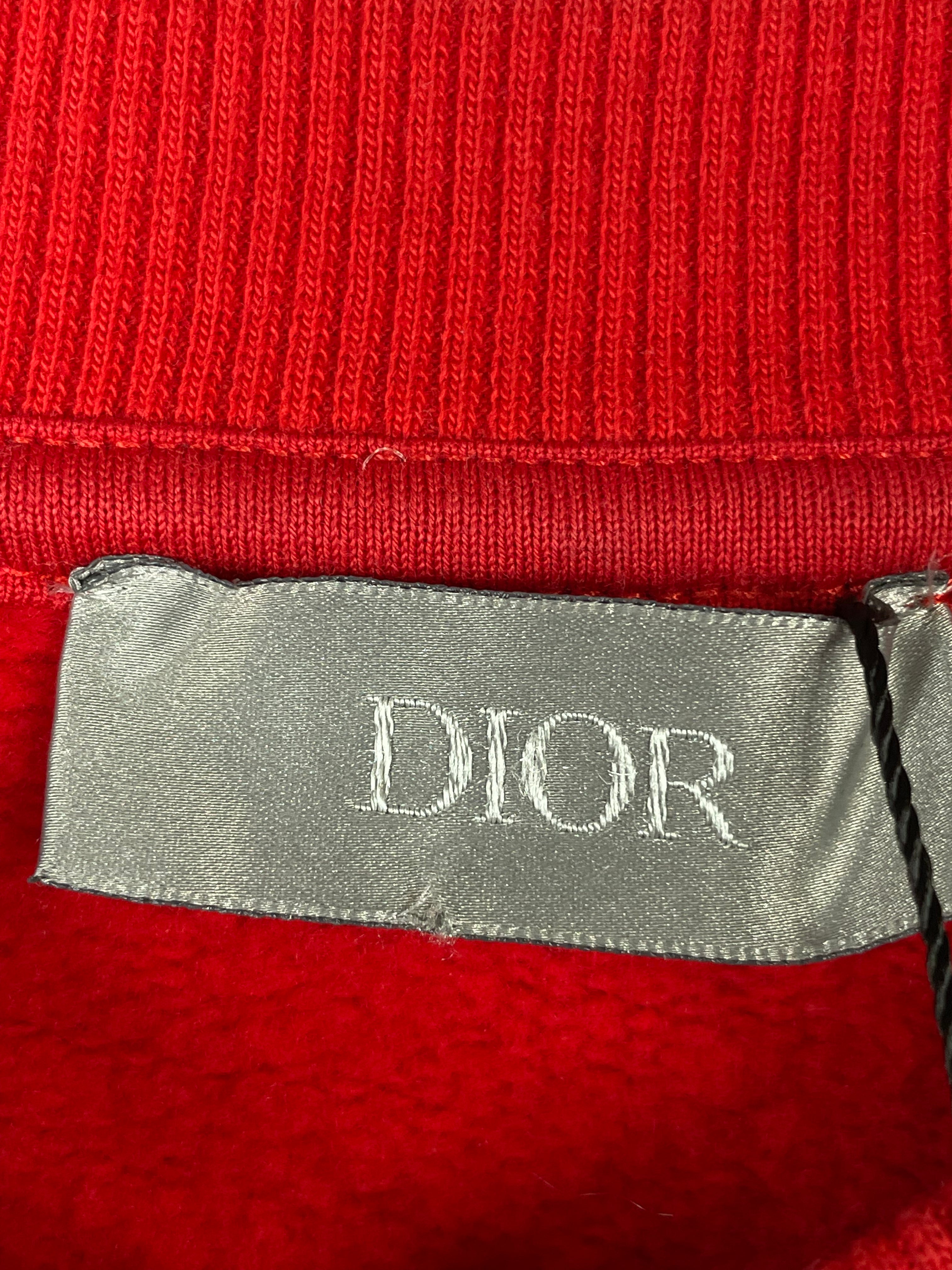 Dior CD Logo Red Crewneck
