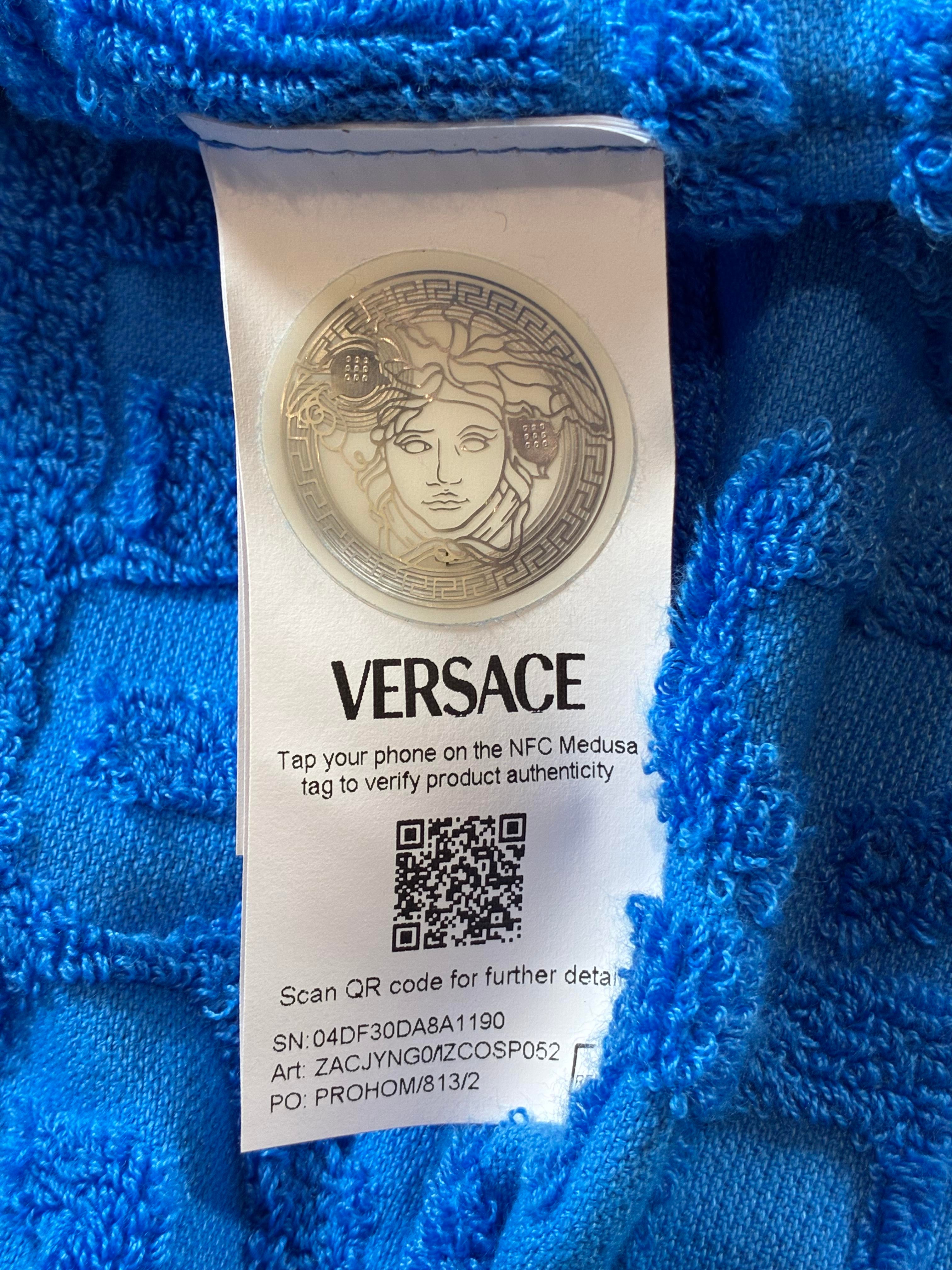 Versace Monogram Blue Robe