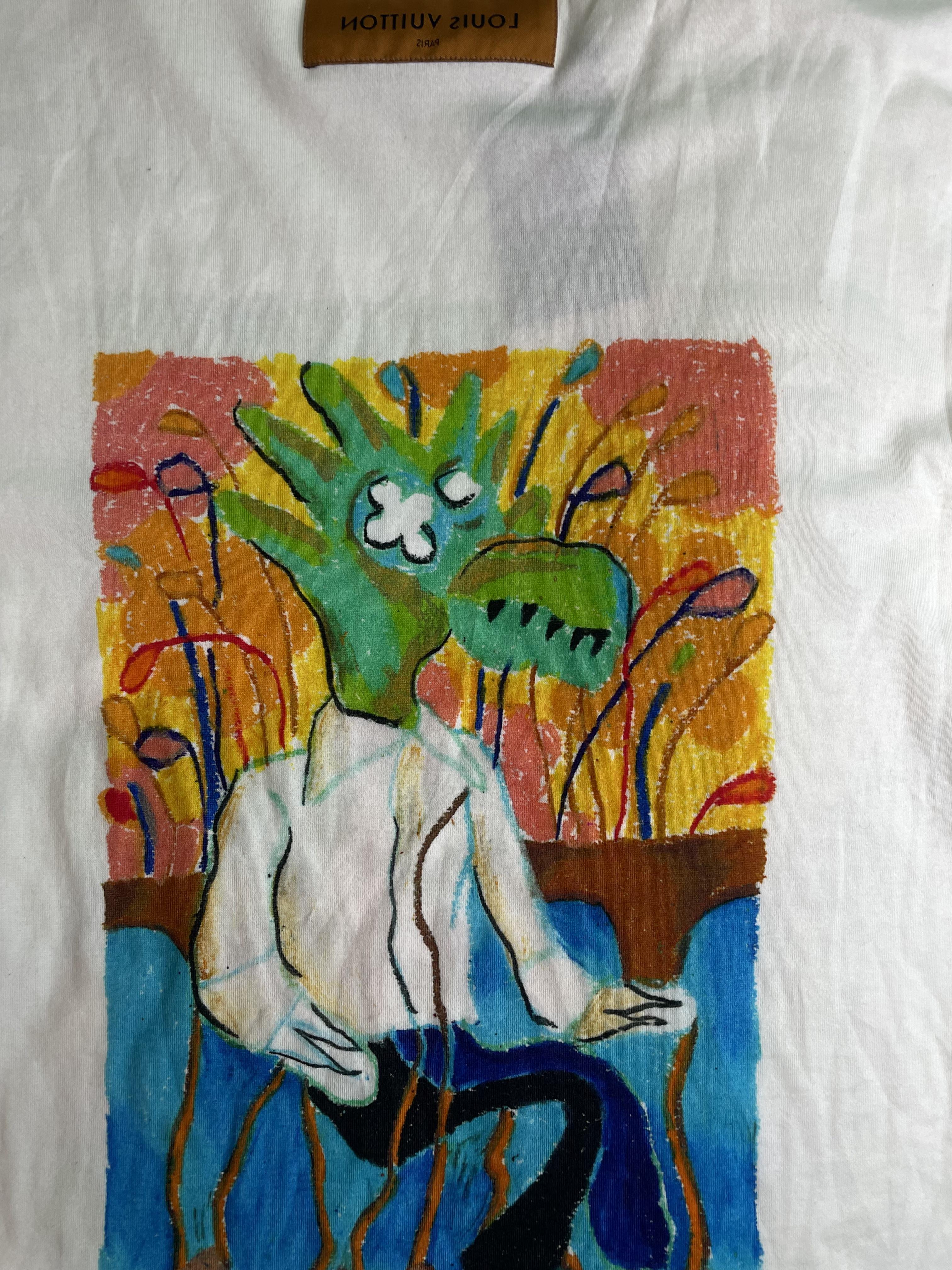 LV 'Parrot' White Tee