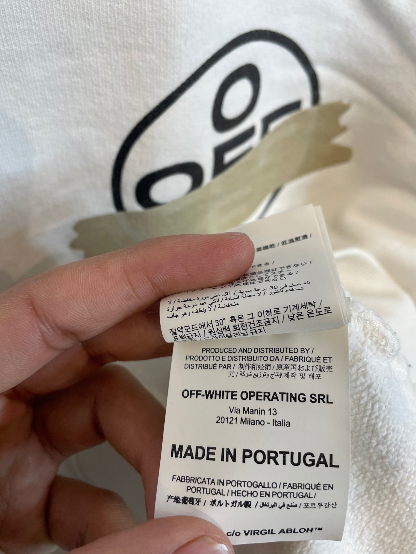 Off White Crewneck White Cream Used Medium