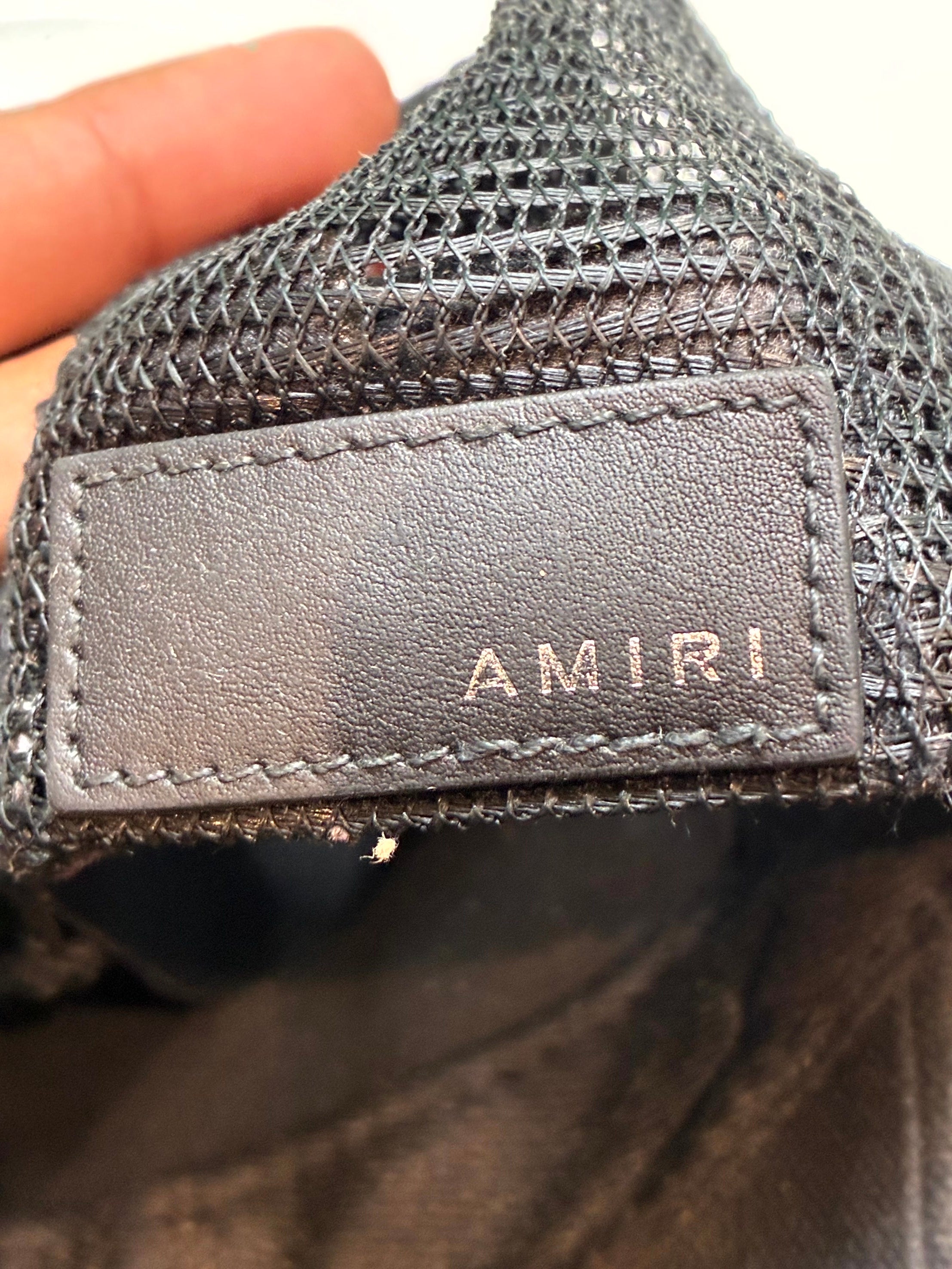 Amiri Core Logo Trucker Black Hat