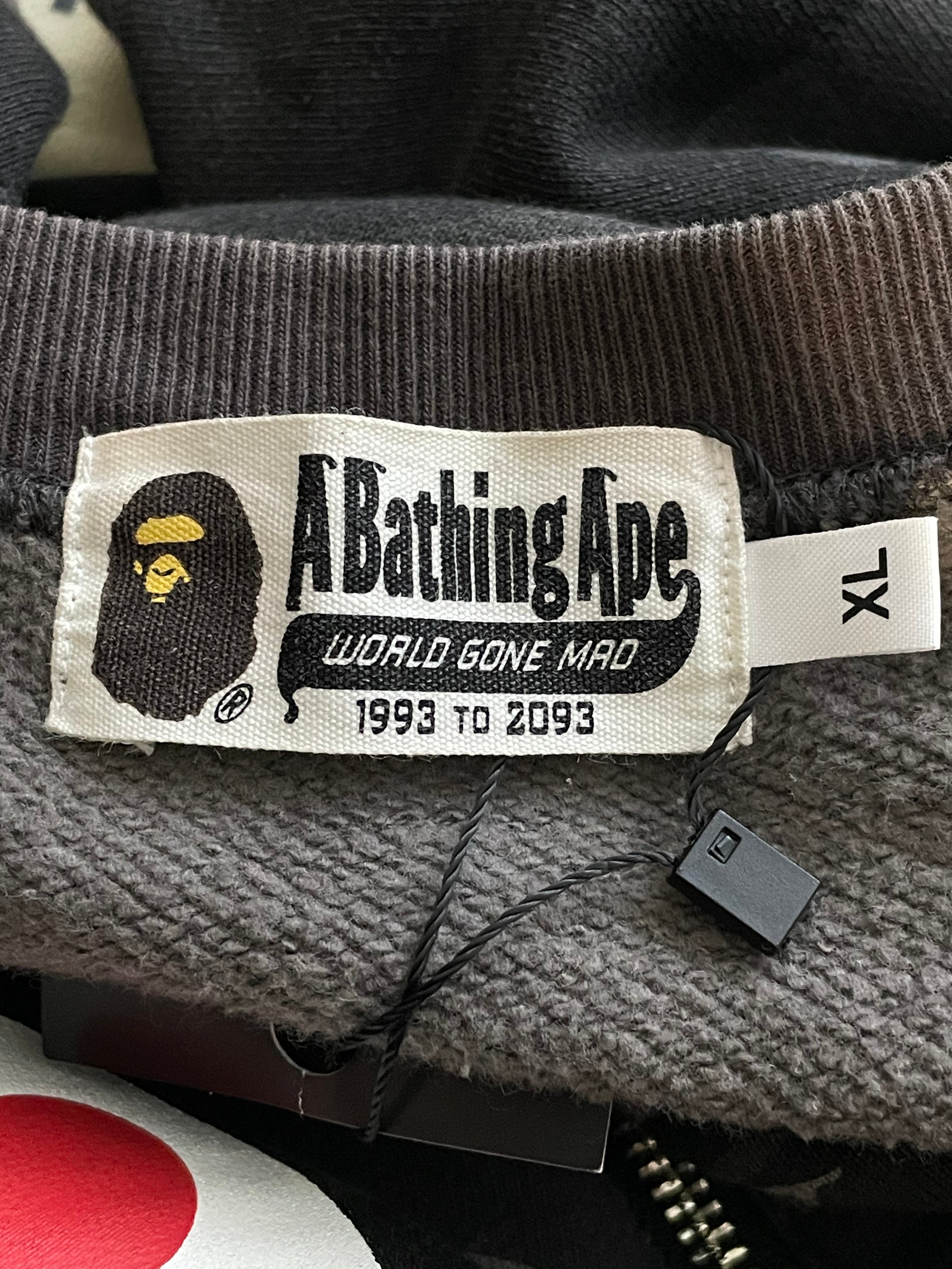 BAPE Shark Zipper Black Camo Crewneck