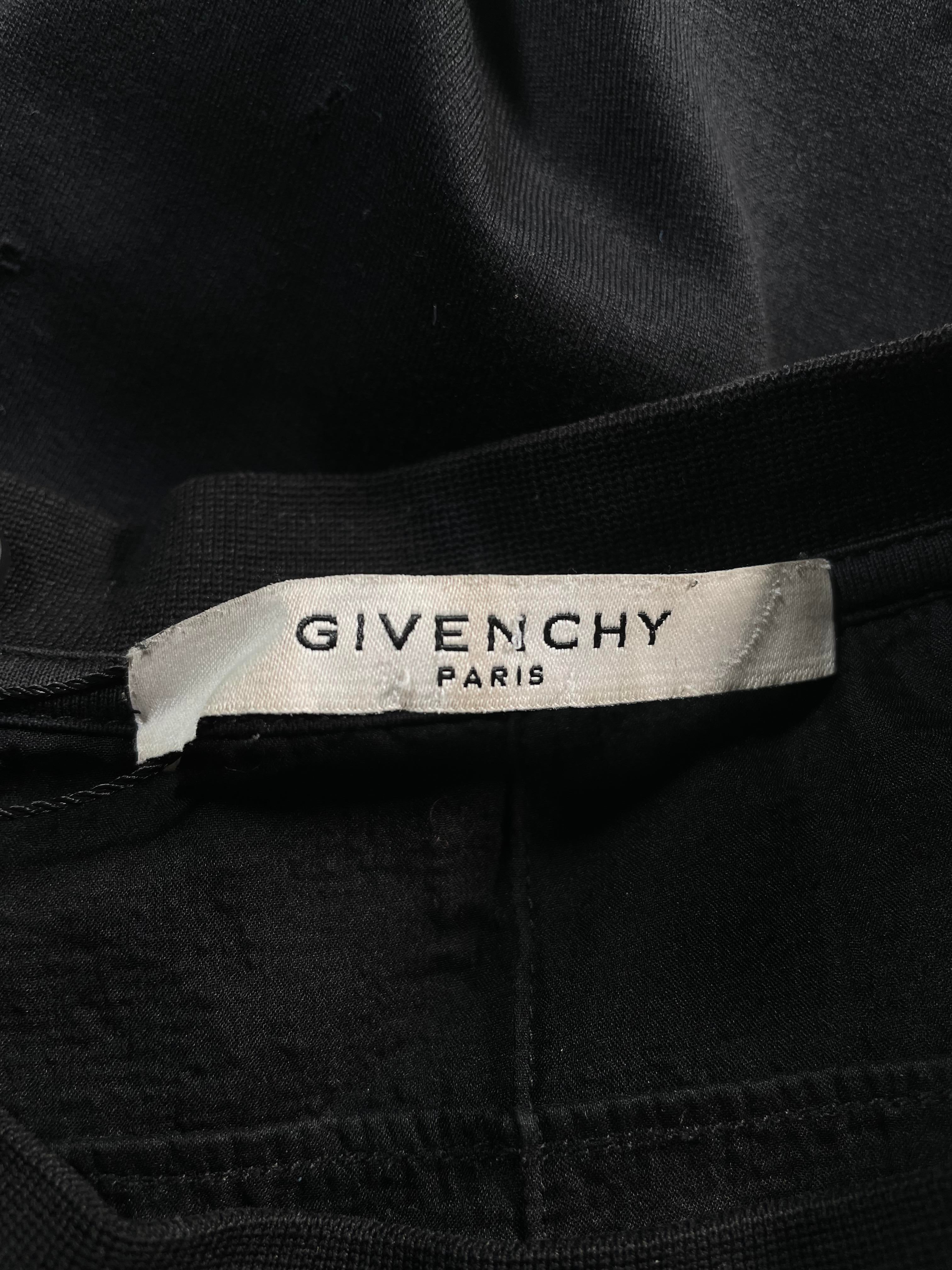 Givenchy Paris Distress Black Tee