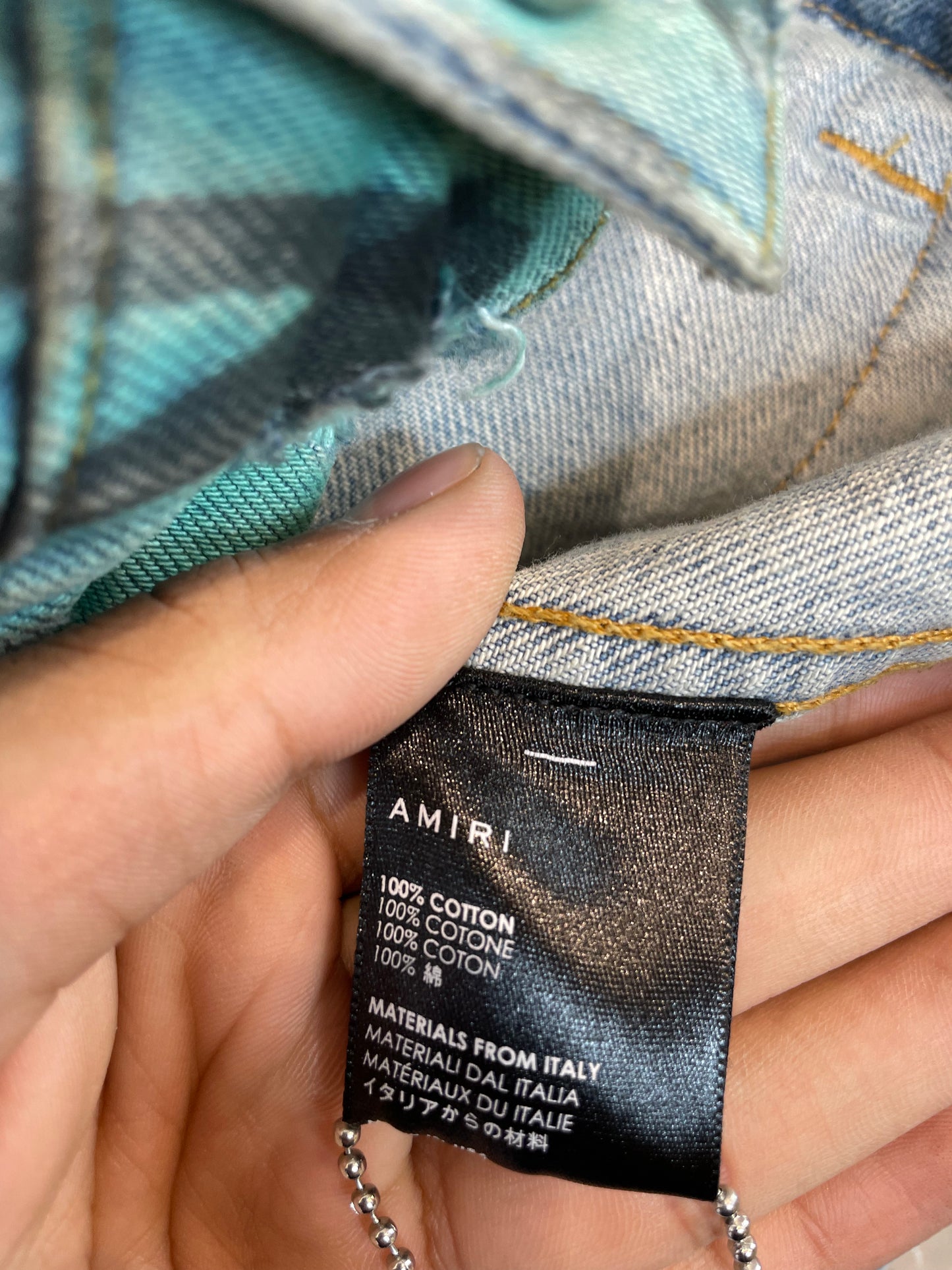 Amiri Denim Jacket Hollywood Skyline Used Large