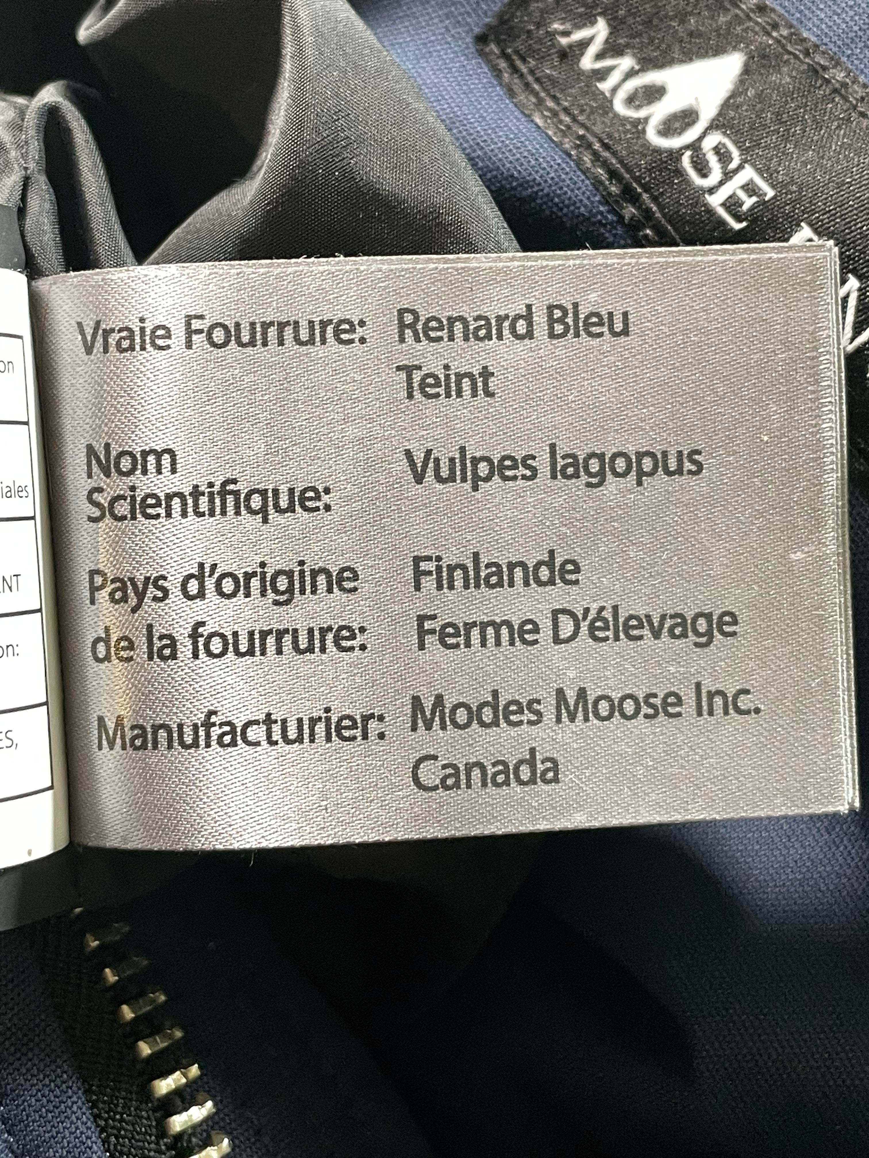 Moose Knuckles 3Q Black Fur Navy Jacket