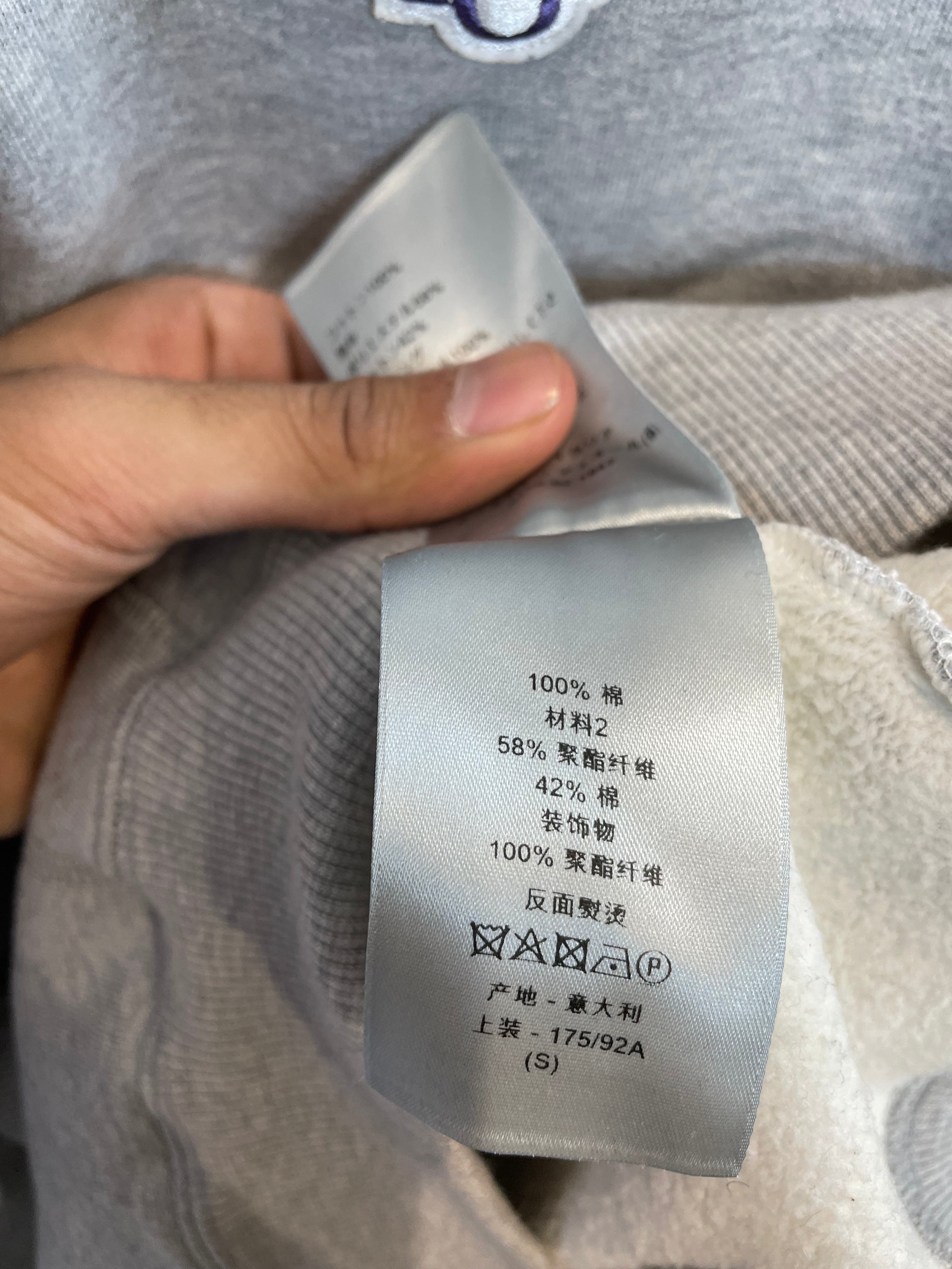 Dior Grey Purple Hoodie Used Small