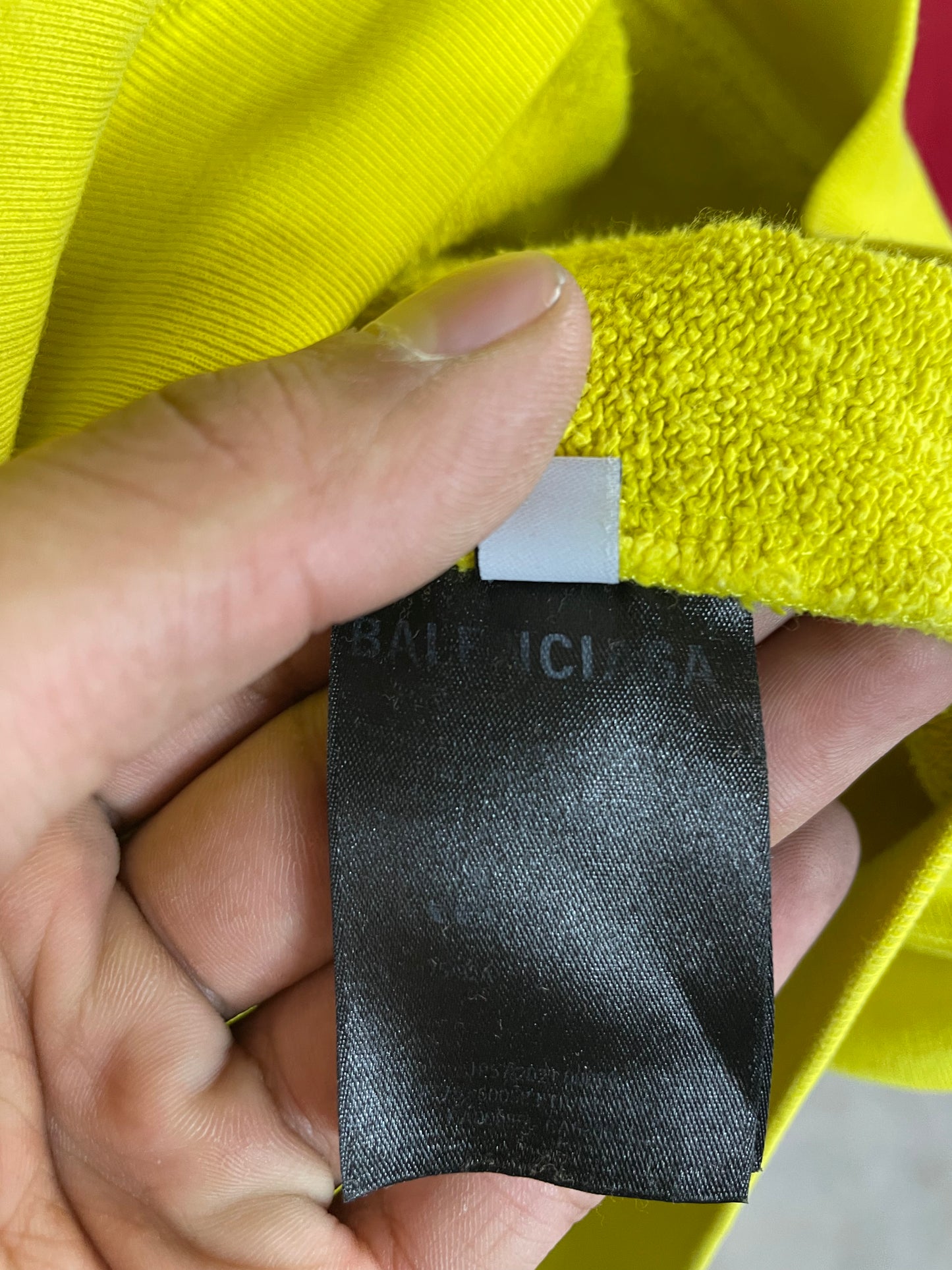 Balenciaga Classic Logo Hoodie Yellow Used Small