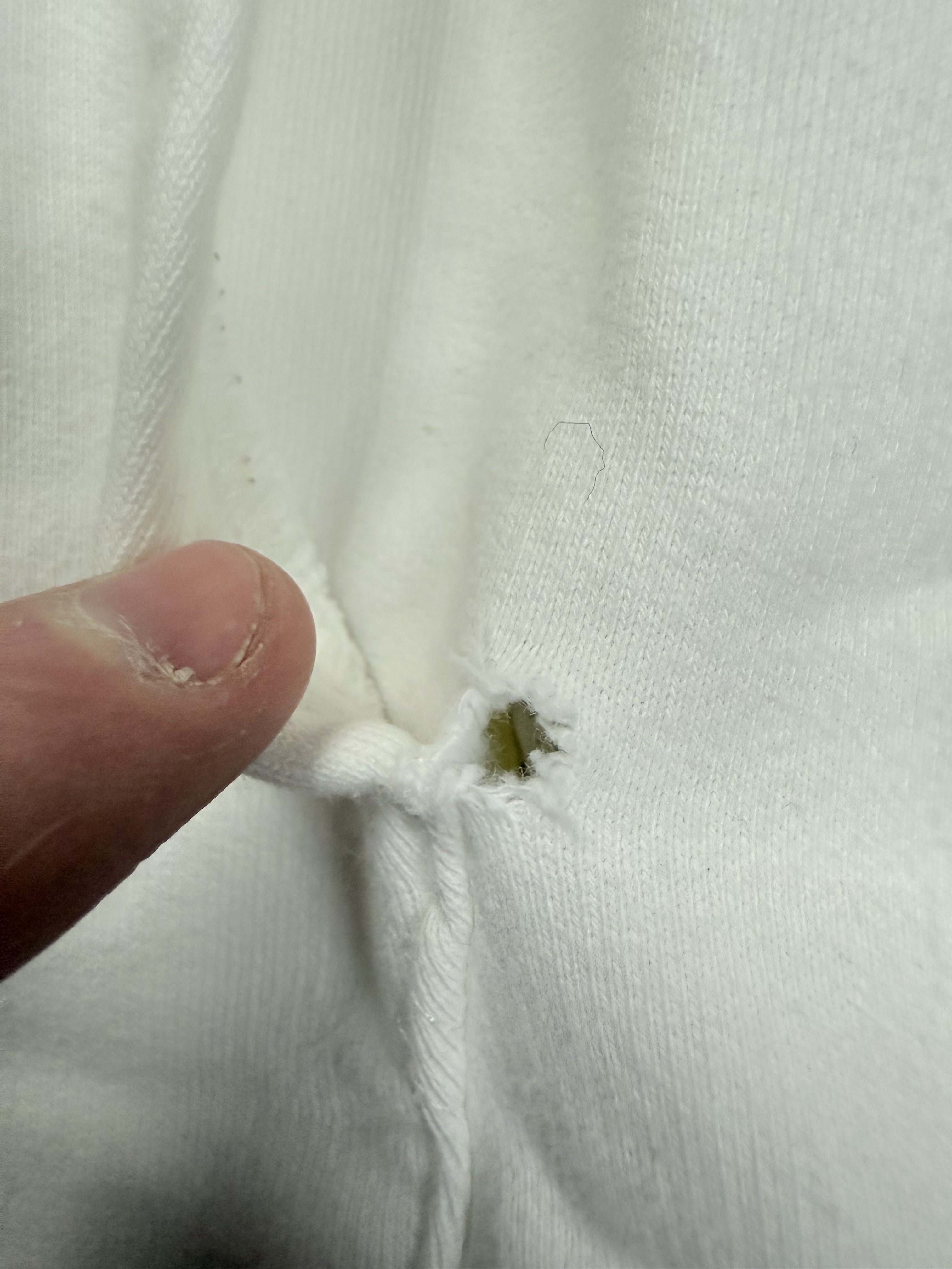 Off White Hoodie White Green Girl Used Medium