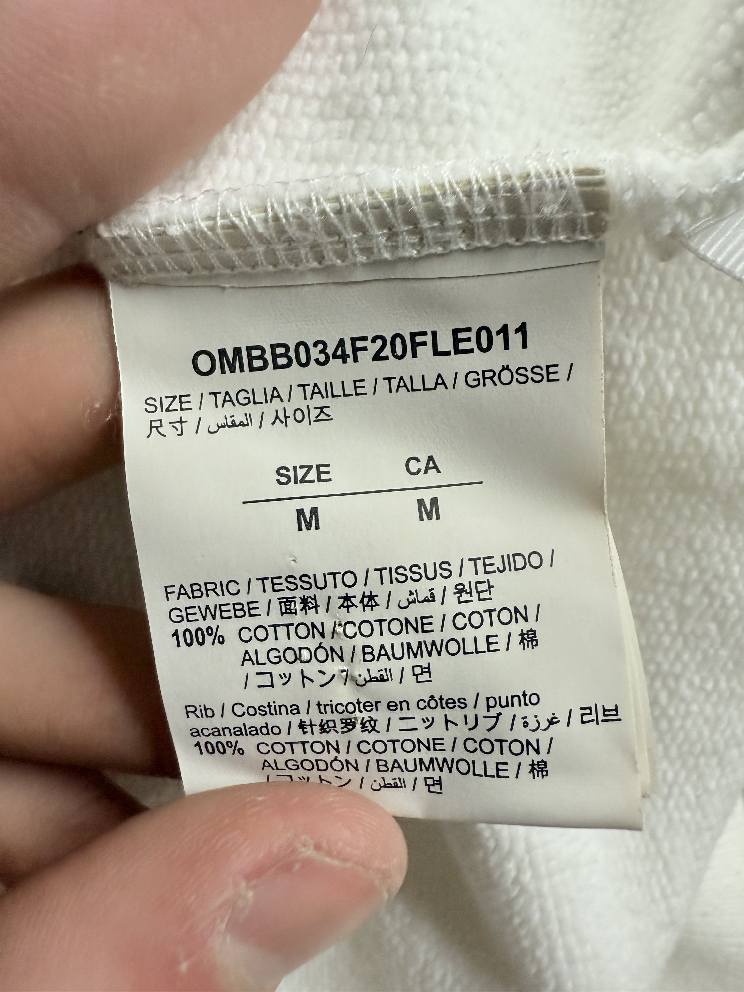 Off White Hoodie White Green Girl Used Medium