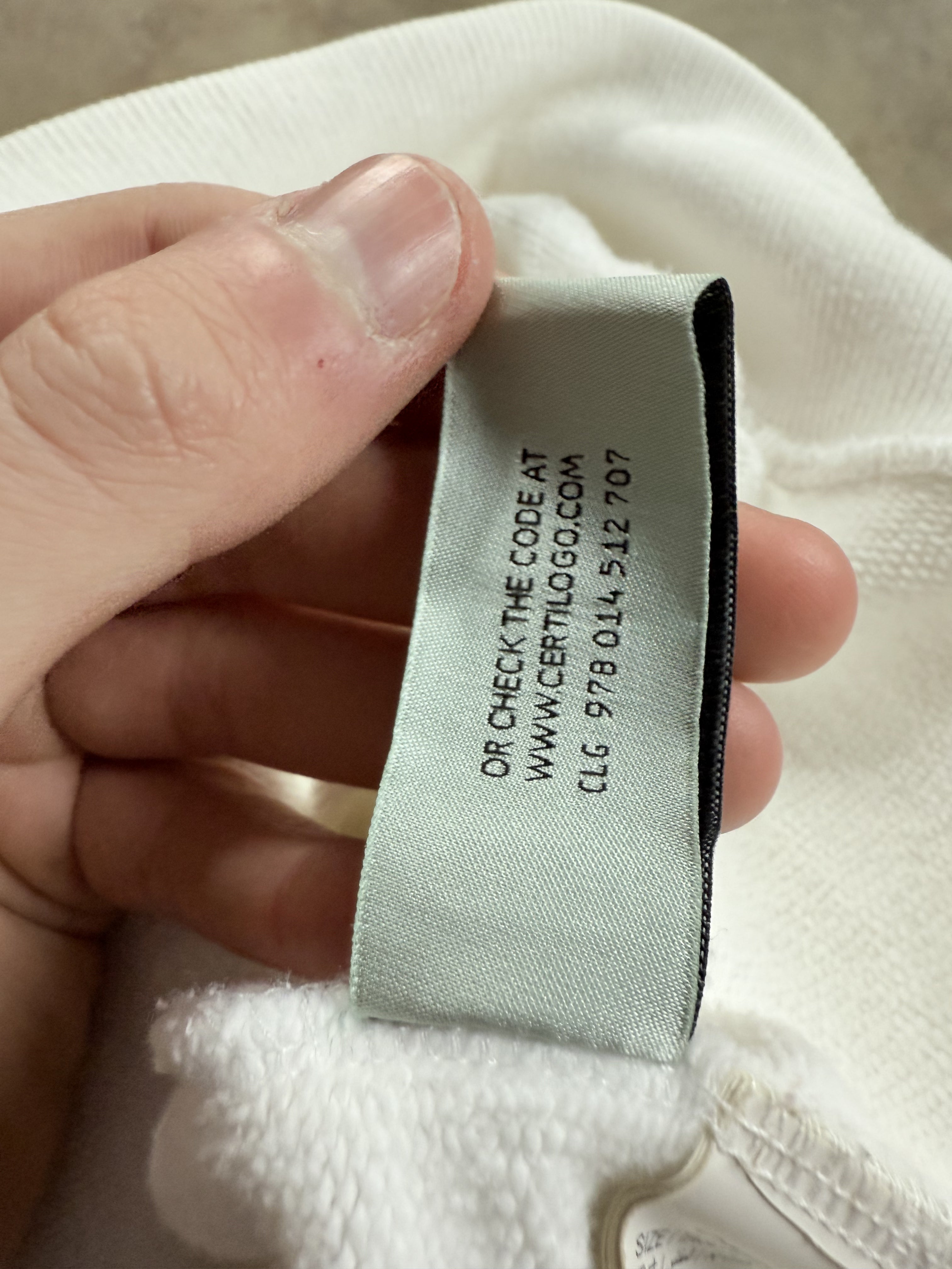 Off White Hoodie White Green Girl Used Medium