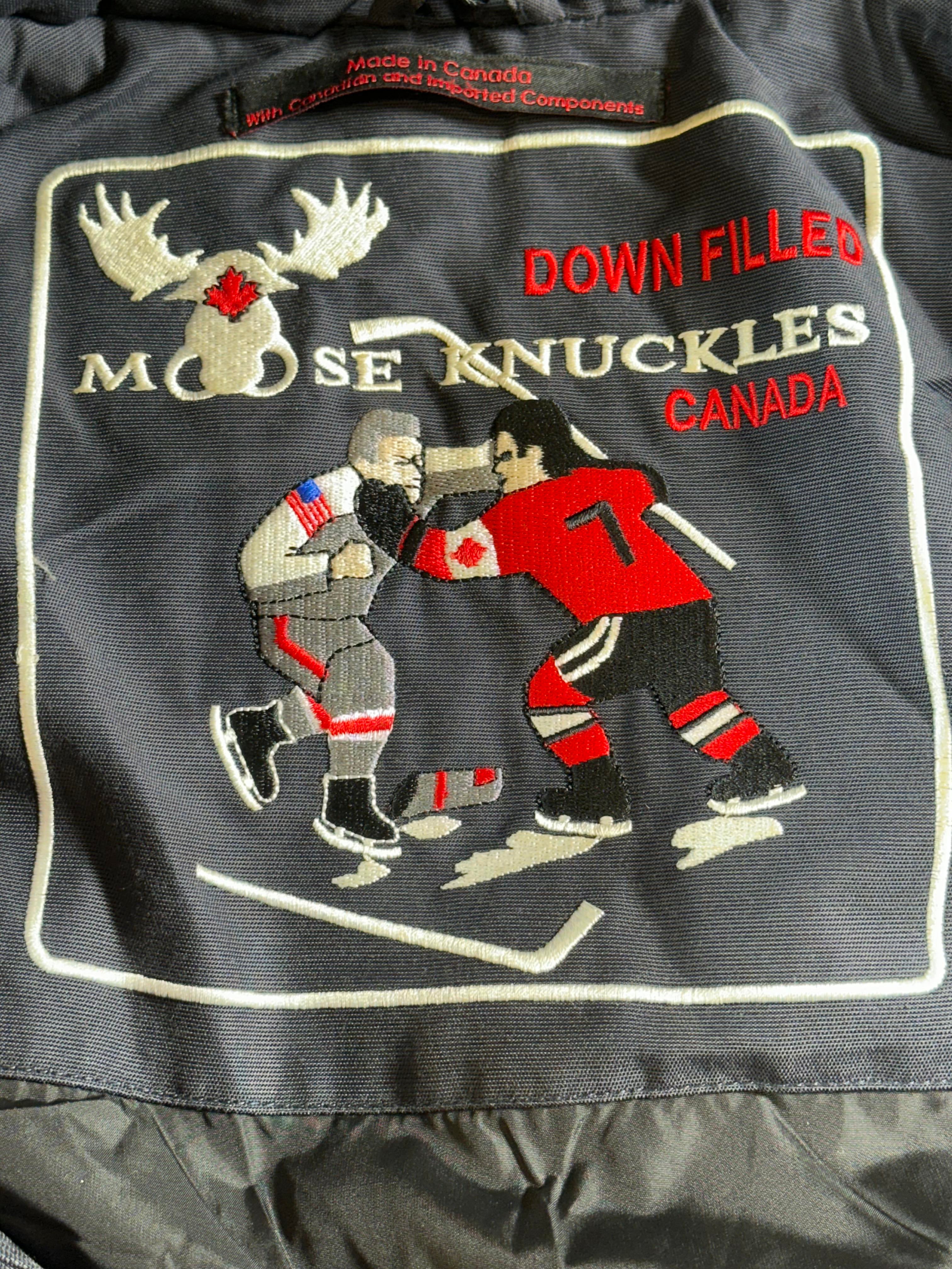 Moose Knuckles Black Fur 3Q Navy Jacket