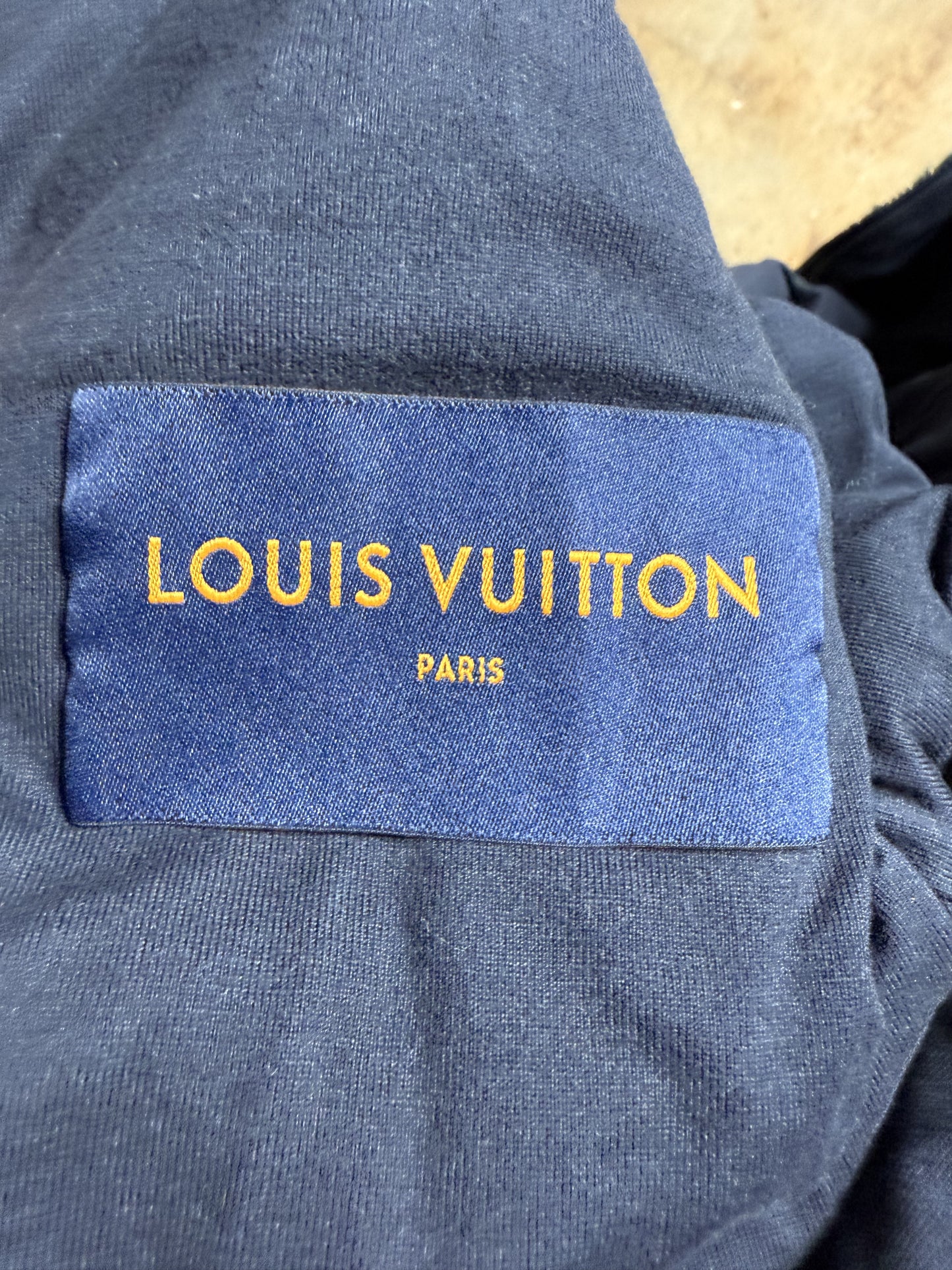 LV Fleece Zip Up Navy Green Small Used