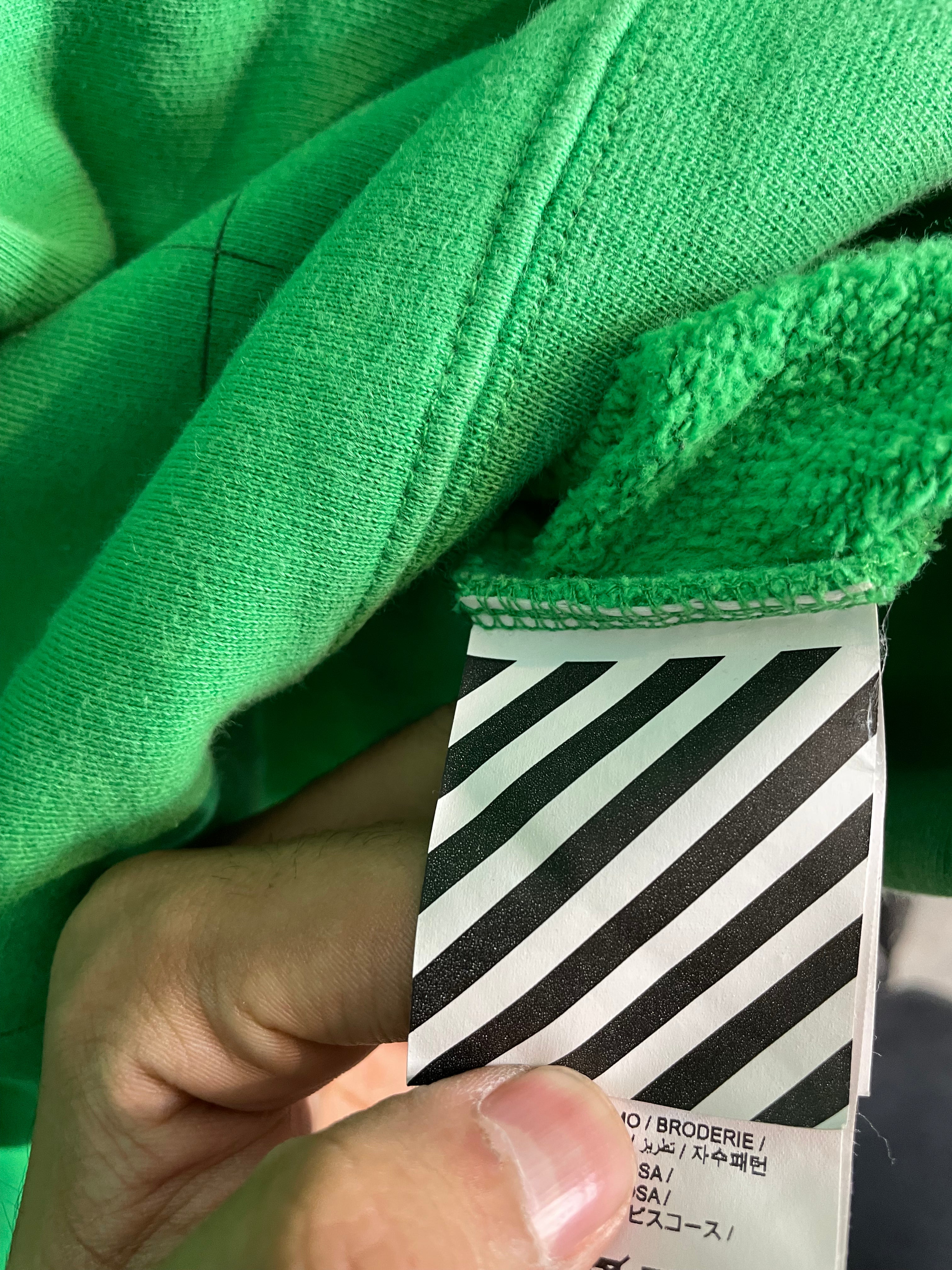 Off White Public TV Crewneck Green Used XS