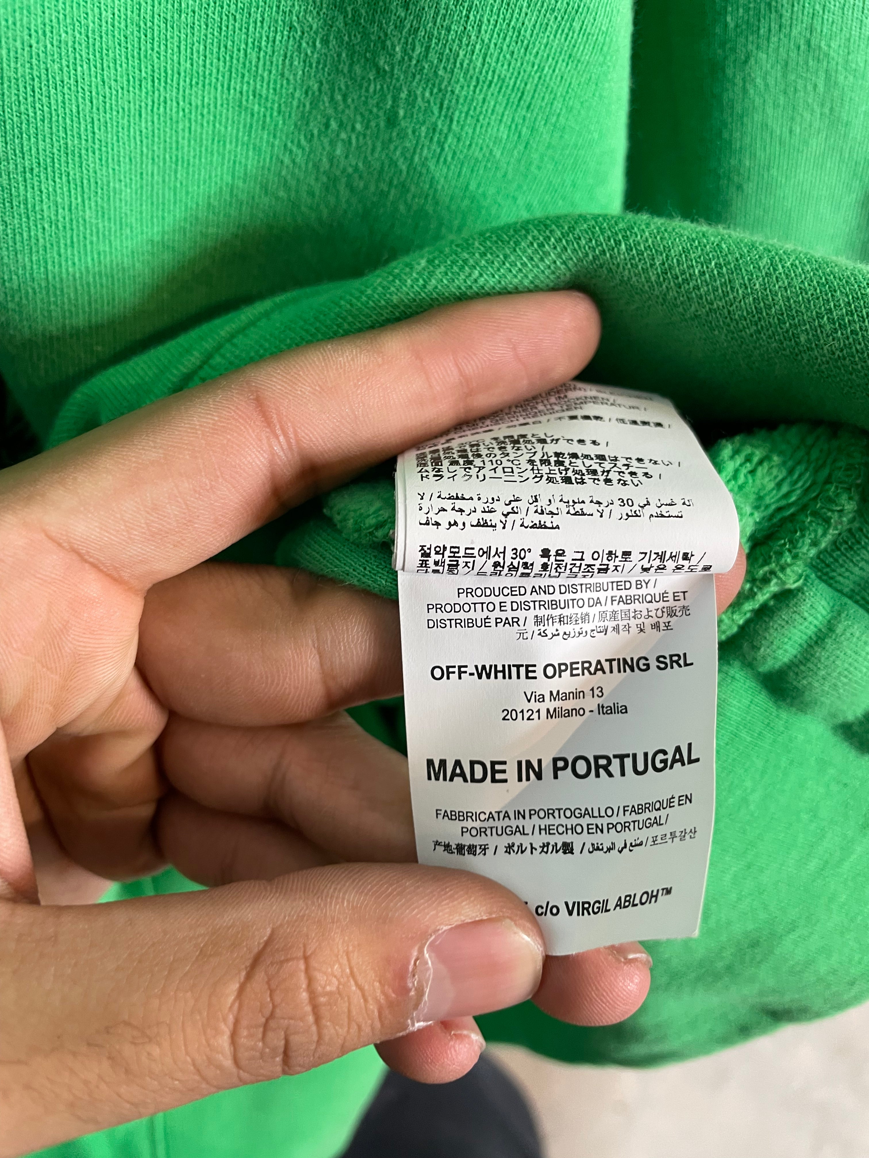 Off White Public TV Crewneck Green Used XS