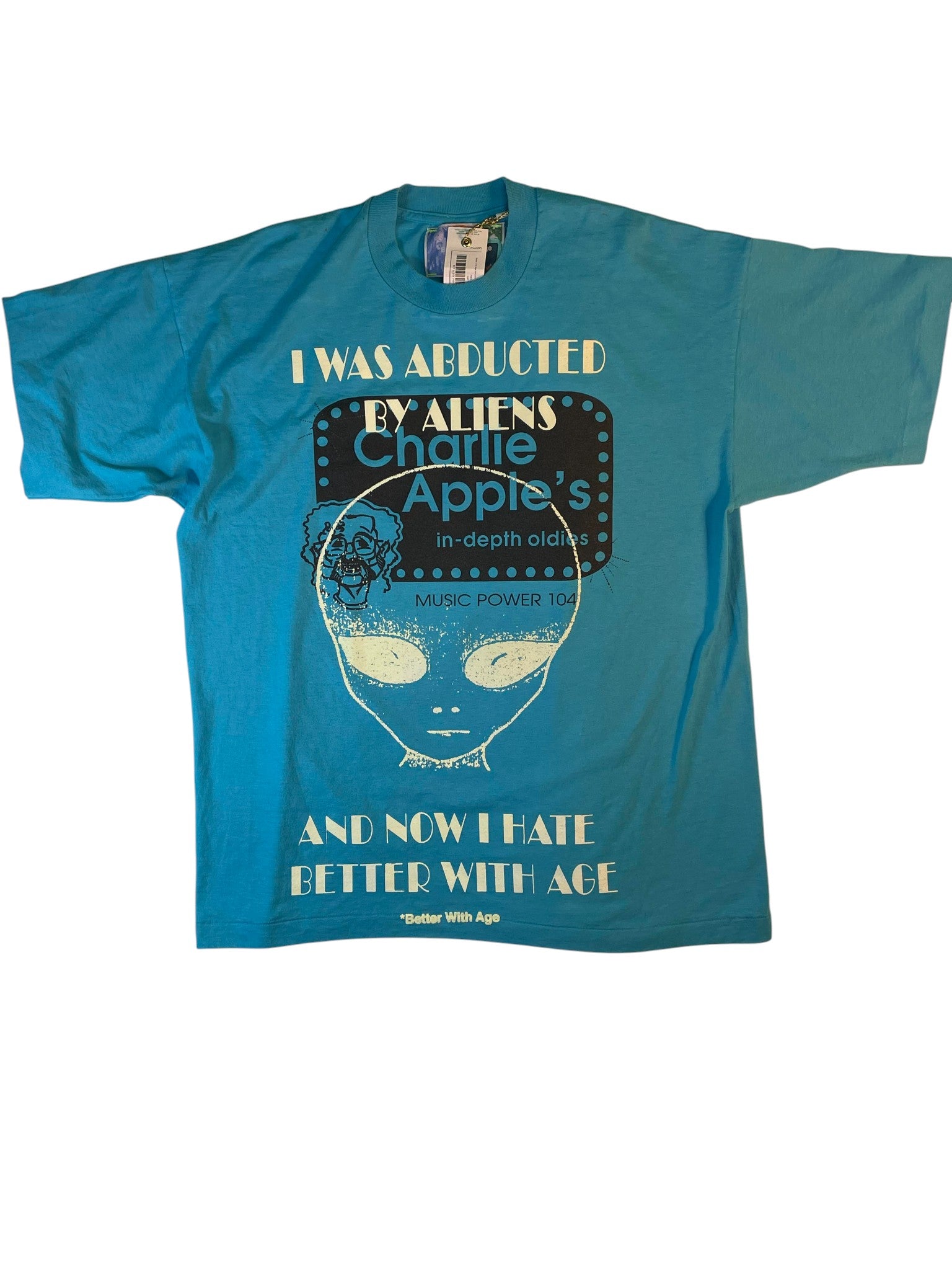 Better With Age Abducted By Aliens Baby Blue Tee