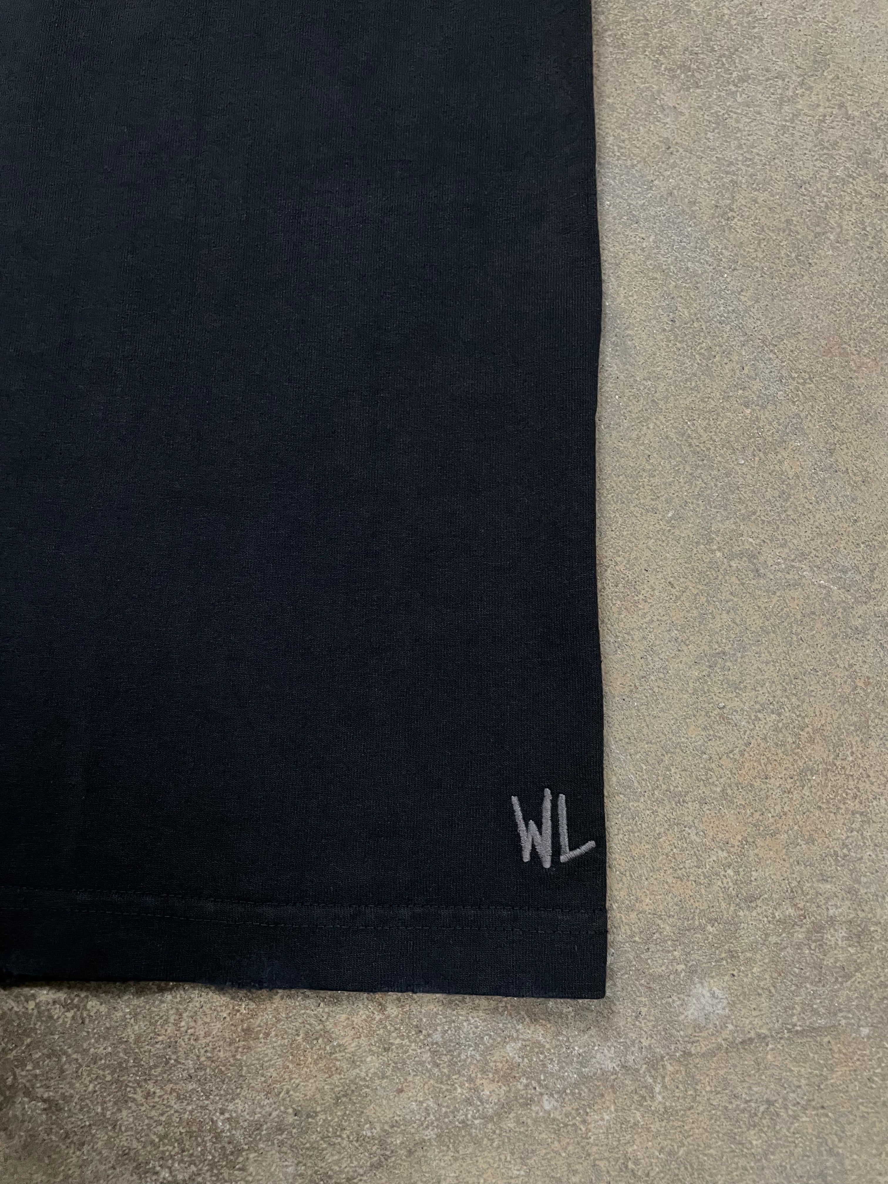 Warren Lotas Tee Flaming Skull Faded Black Blue New