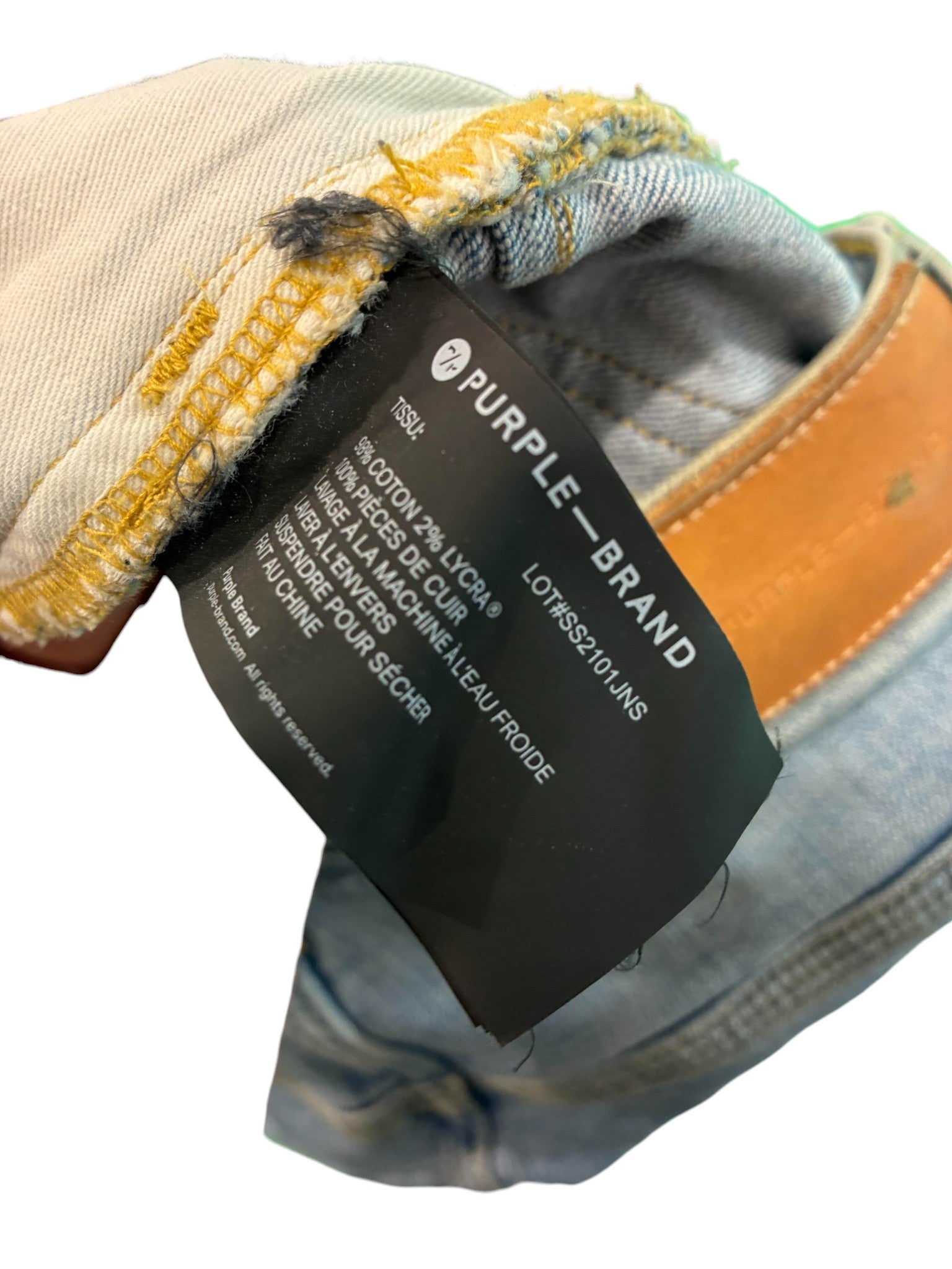 Purple Brand Light Wash Blowout Jeans