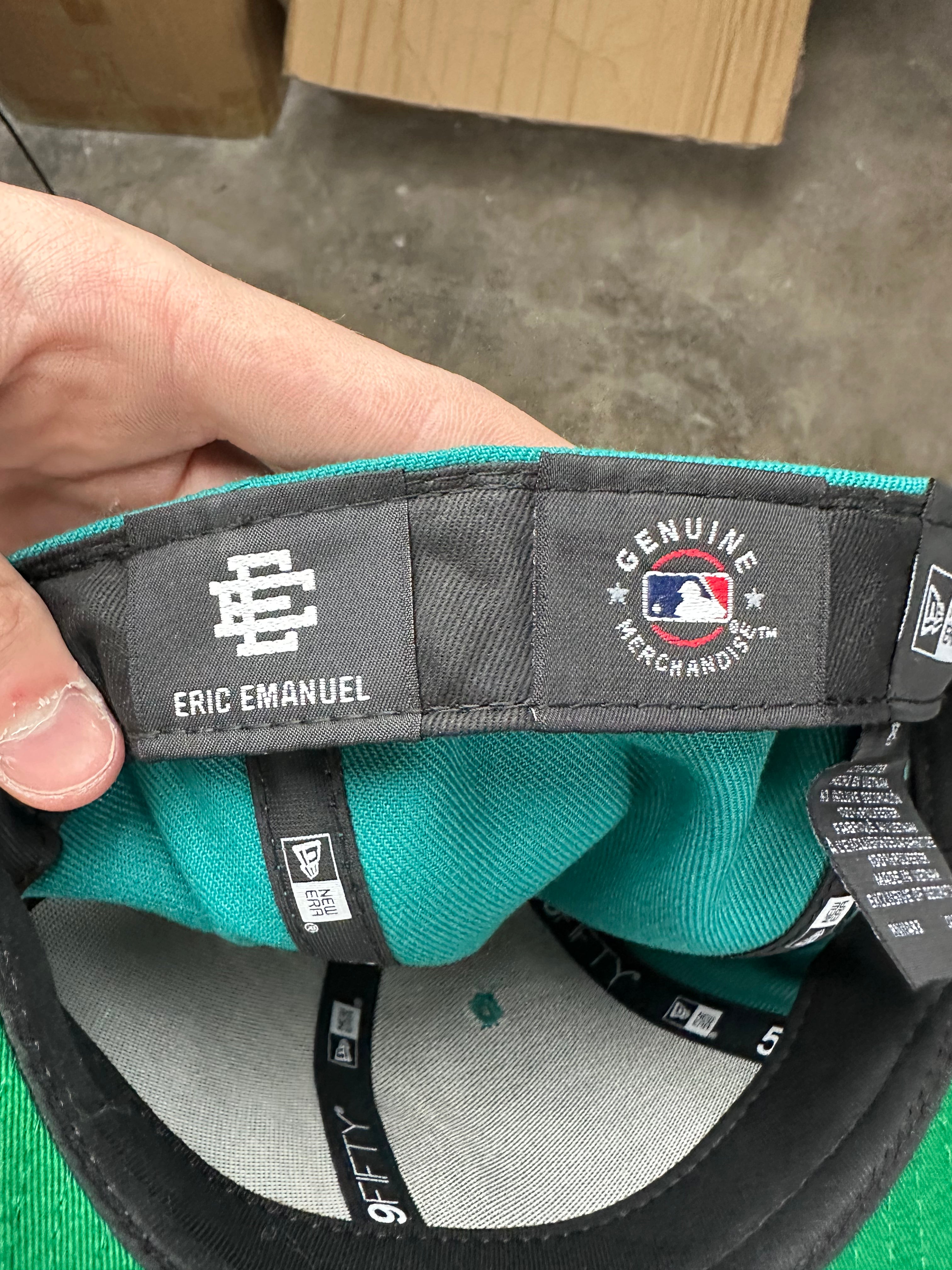 EE Cap NY Teal Pink 7 1/2 New