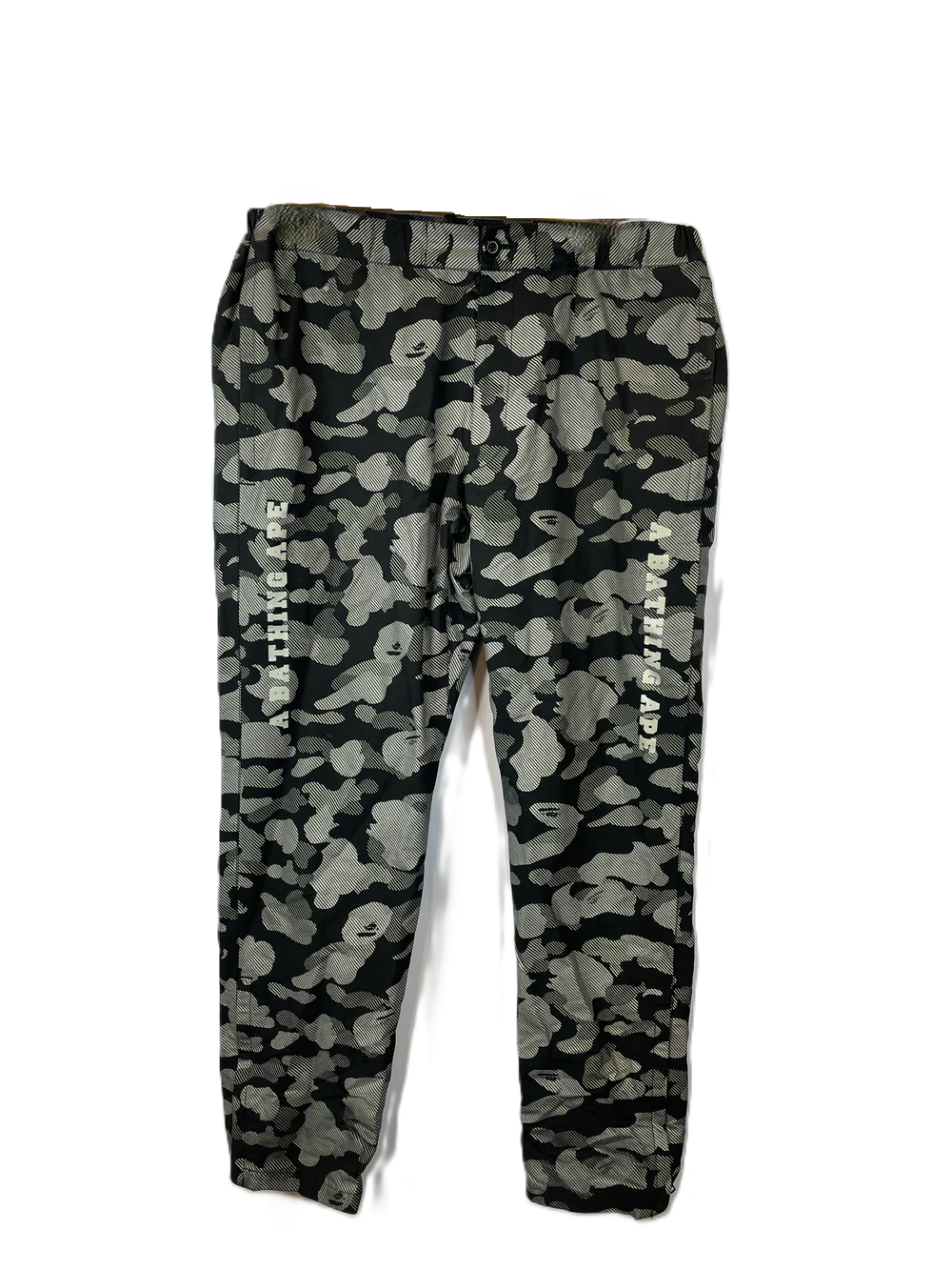 BAPE Mono Camo Black & Silver Track Pants