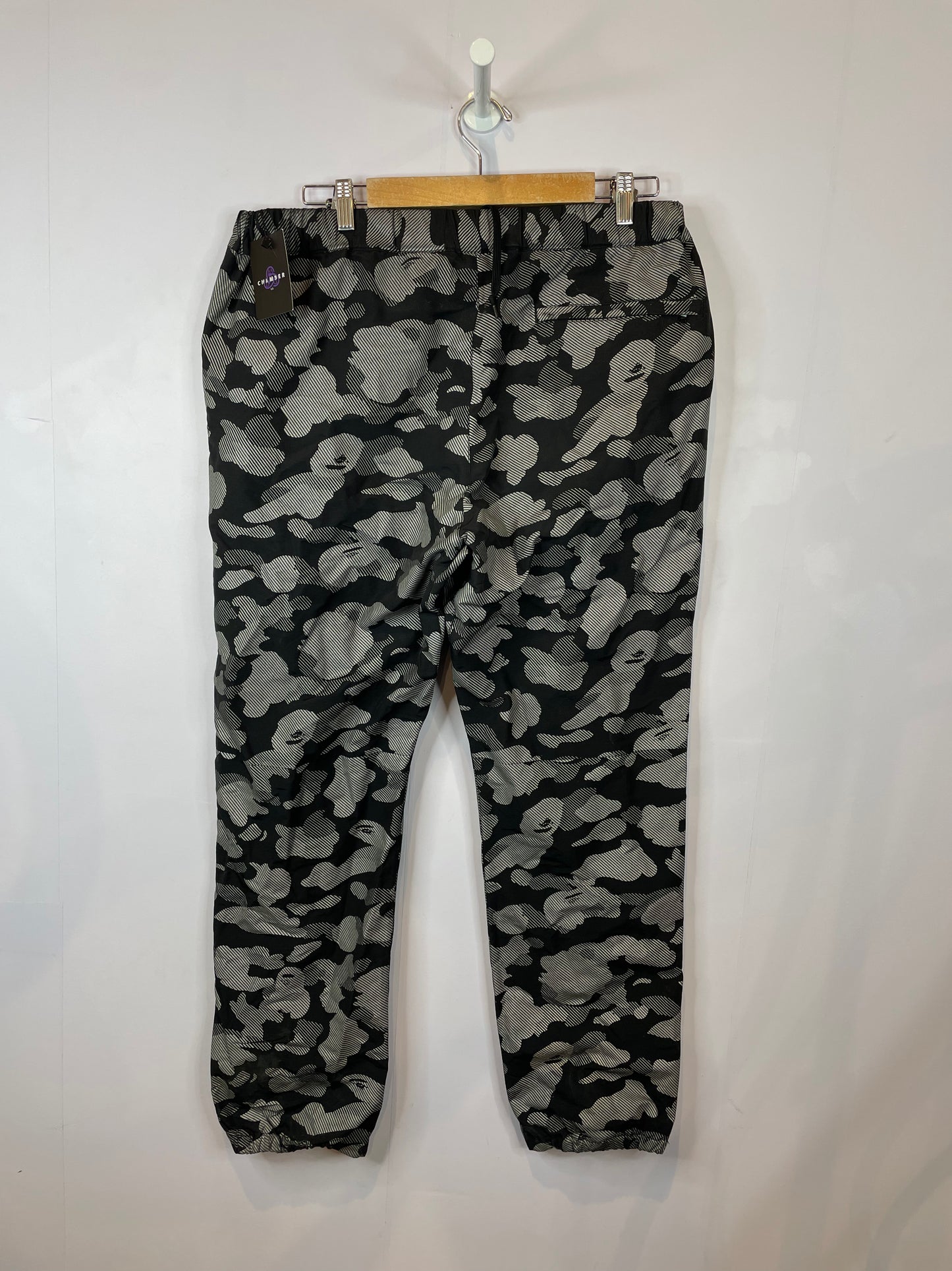 BAPE Mono Black & Silver Camo Track Pants