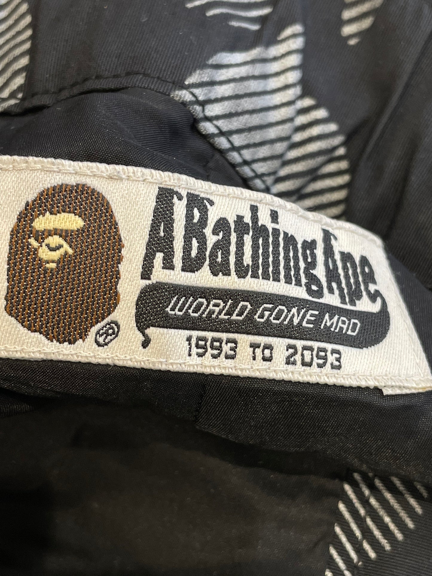 BAPE Mono Black & Silver Camo Track Pants