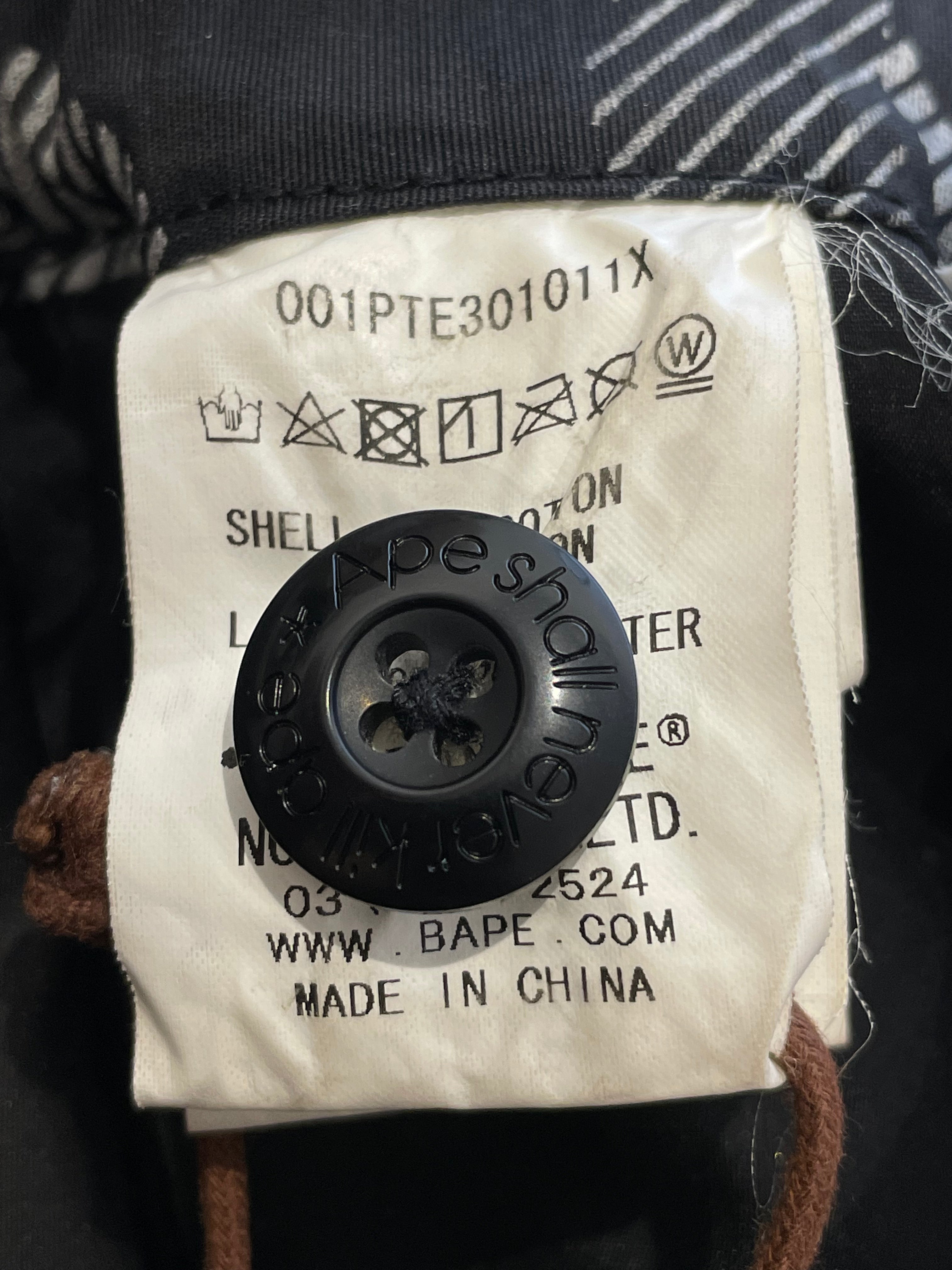 BAPE Mono Camo Black & Silver Track Pants