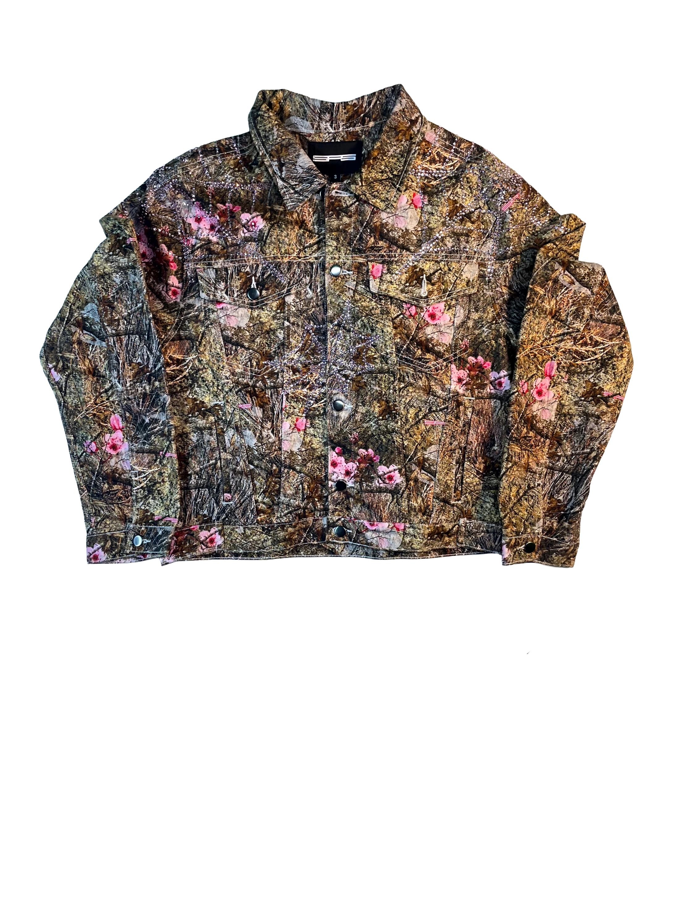 Sp5der Tree Rhinestone Camo Pink Jacket
