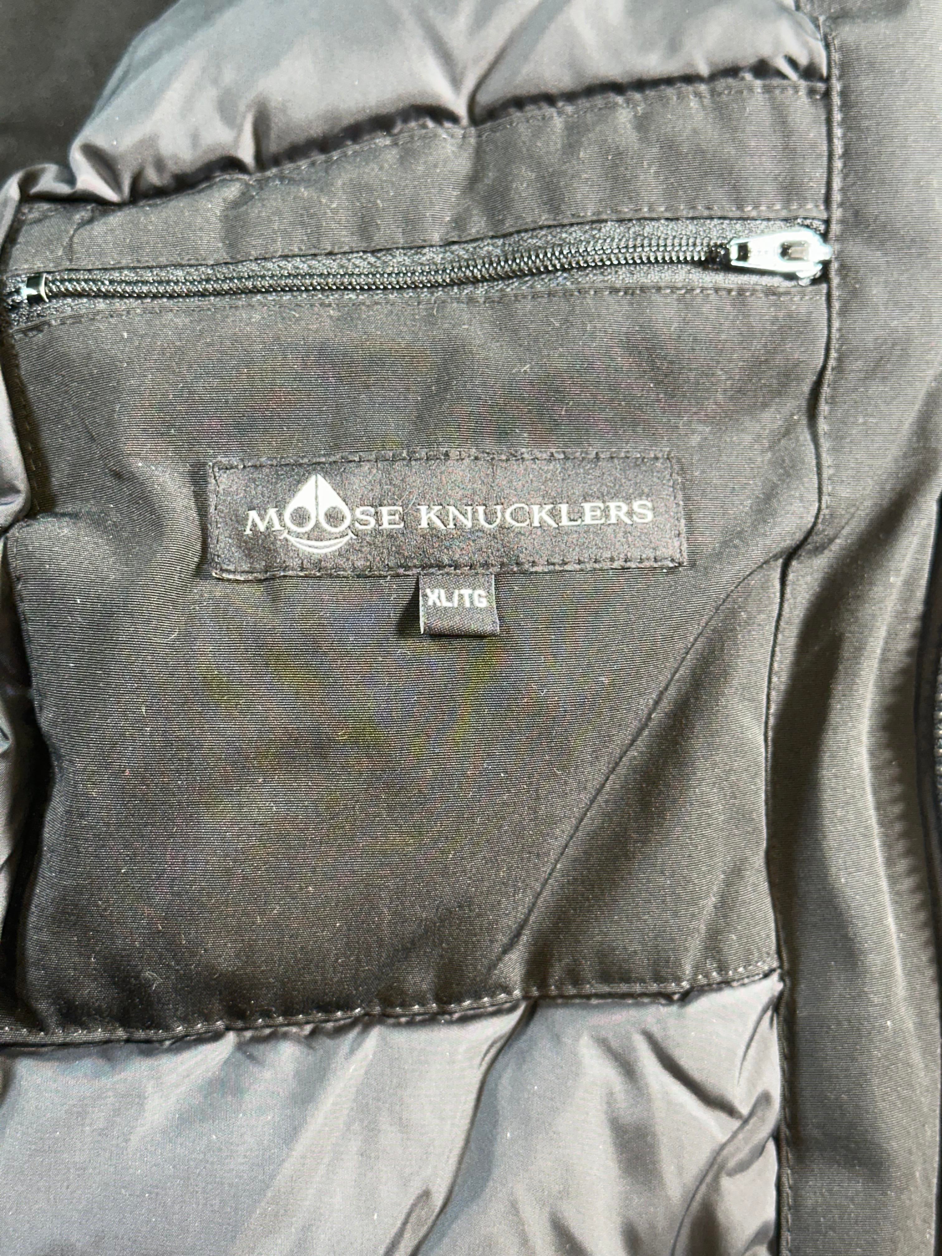 Moose Knuckles Black Fur Black Bomber Jacket