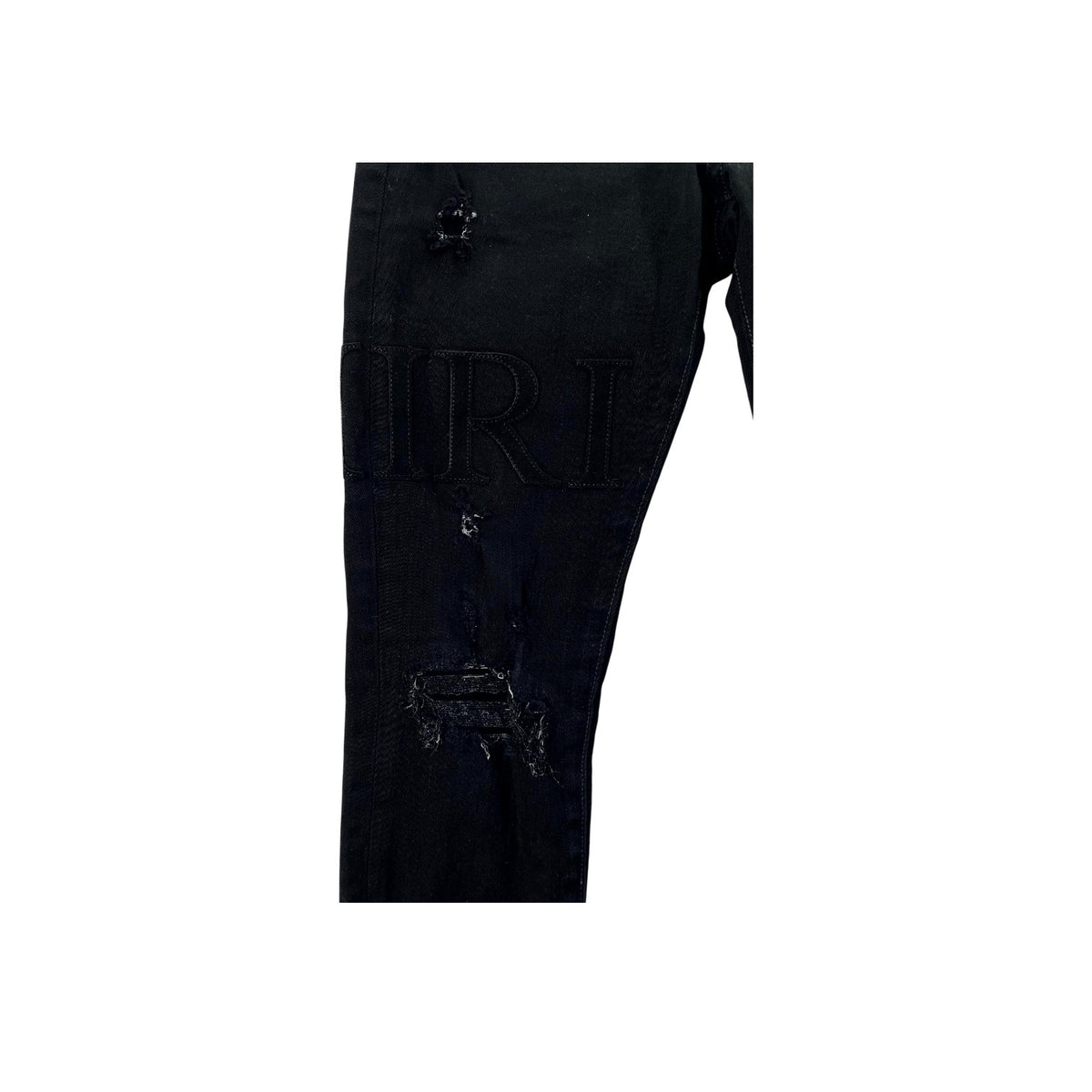 Amiri Serif Side Logo Black Jeans