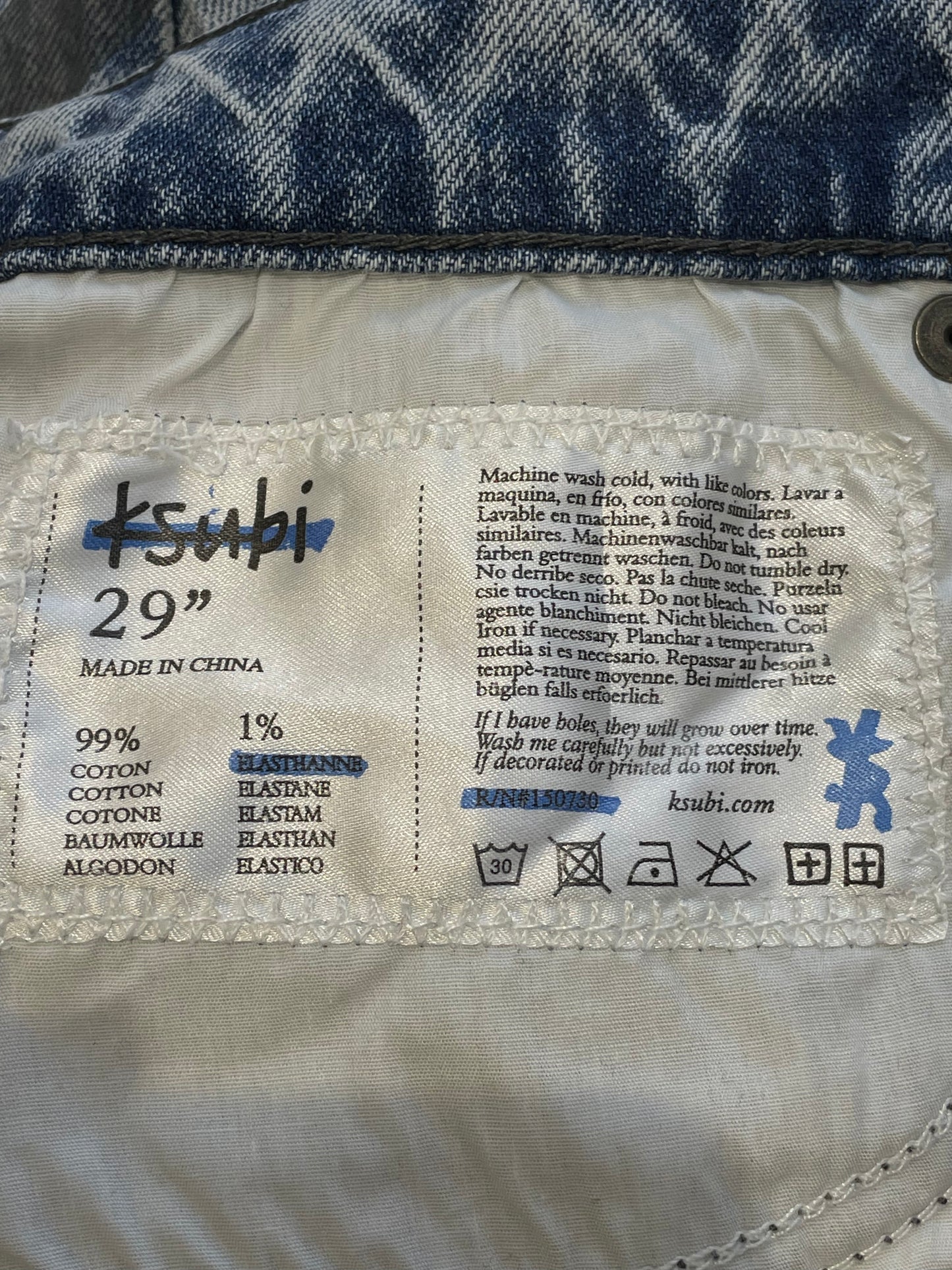 Ksubi Bleach Wash Ripped Jeans