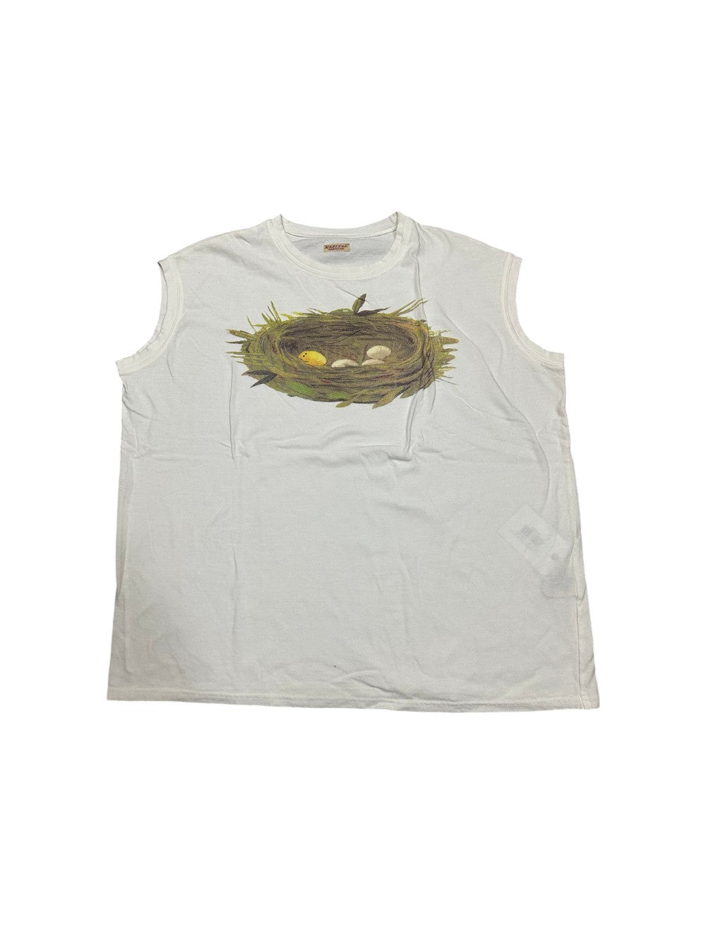 Kapital Nest Egg White Sleeveless Tee