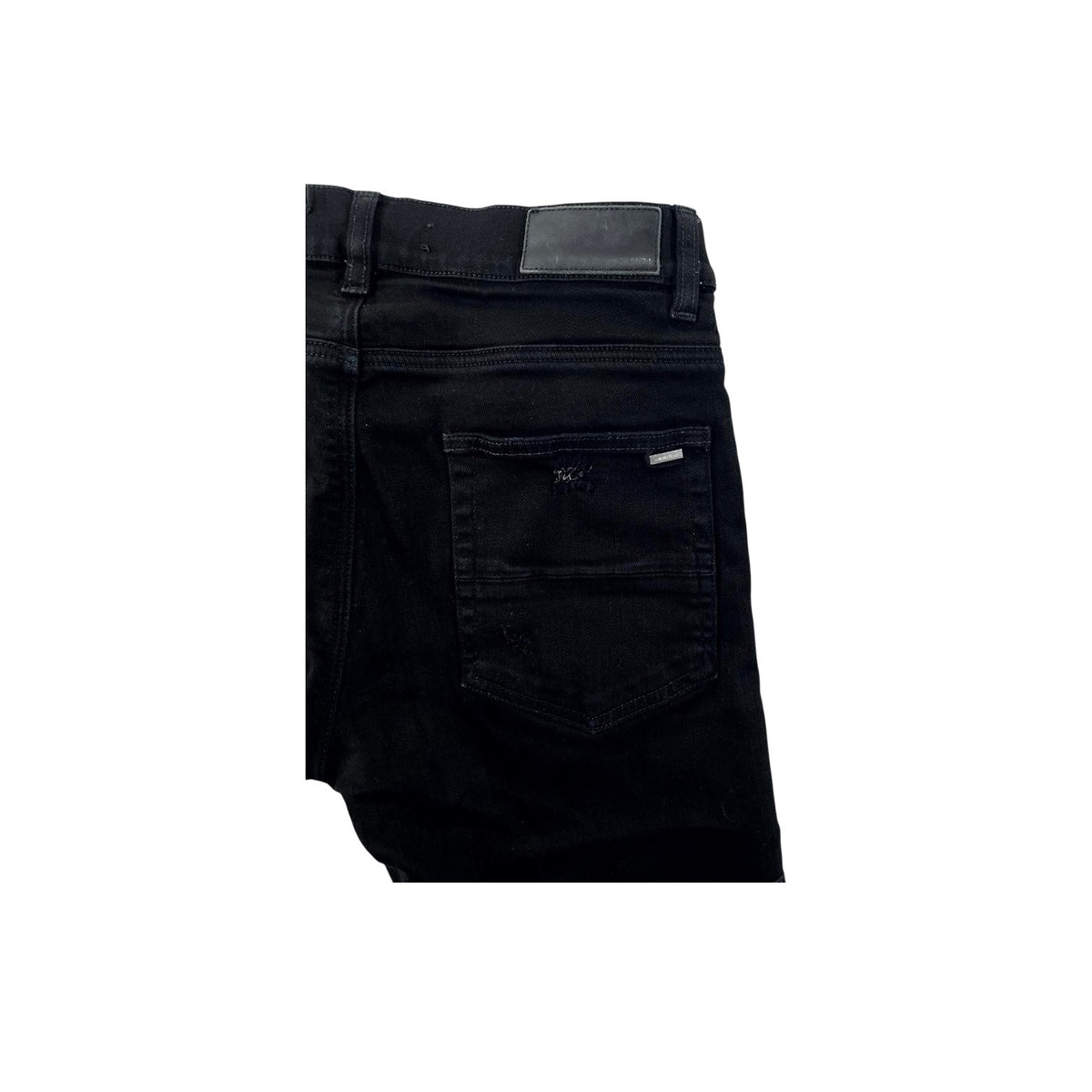 Amiri Serif Side Logo Black Jeans