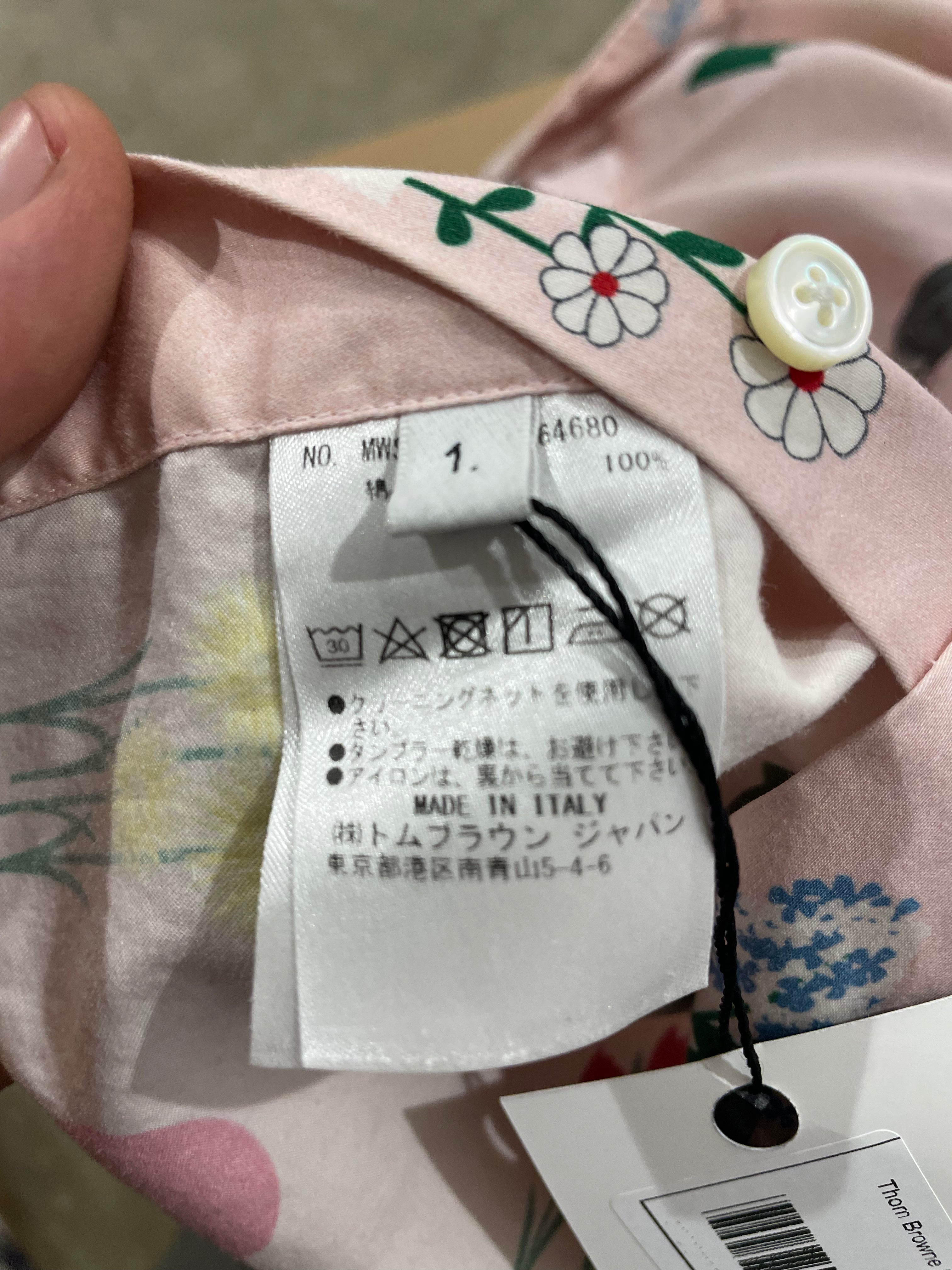 Thom Browne Button Up Pink Floral Used 1(Small)