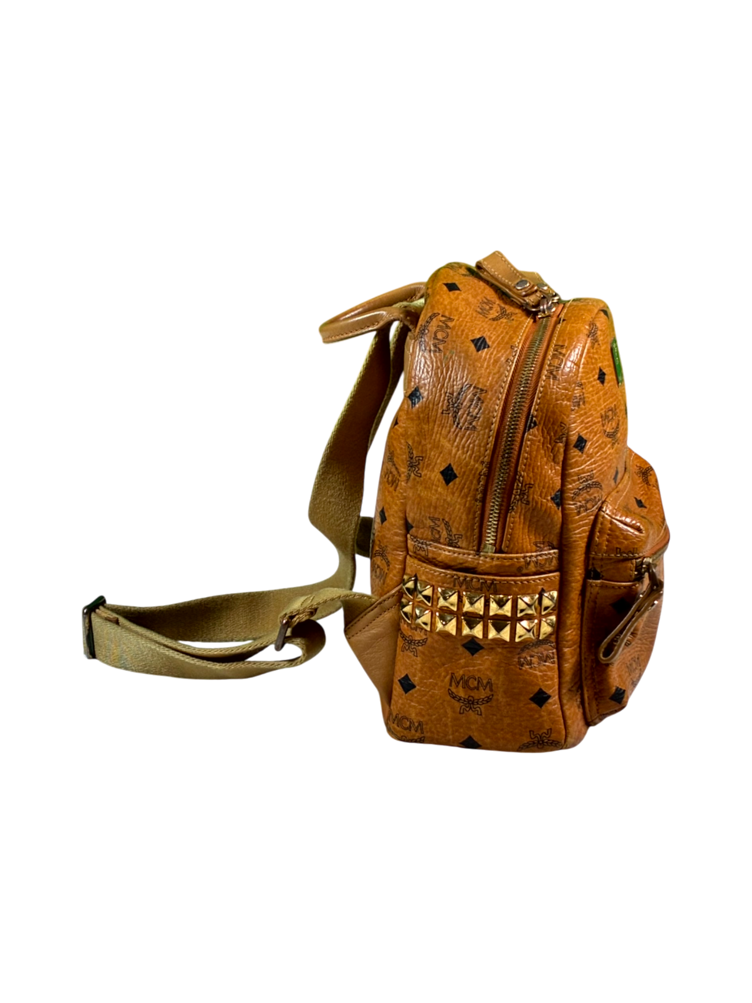 MCM All Over Monogram Brown Book Bag