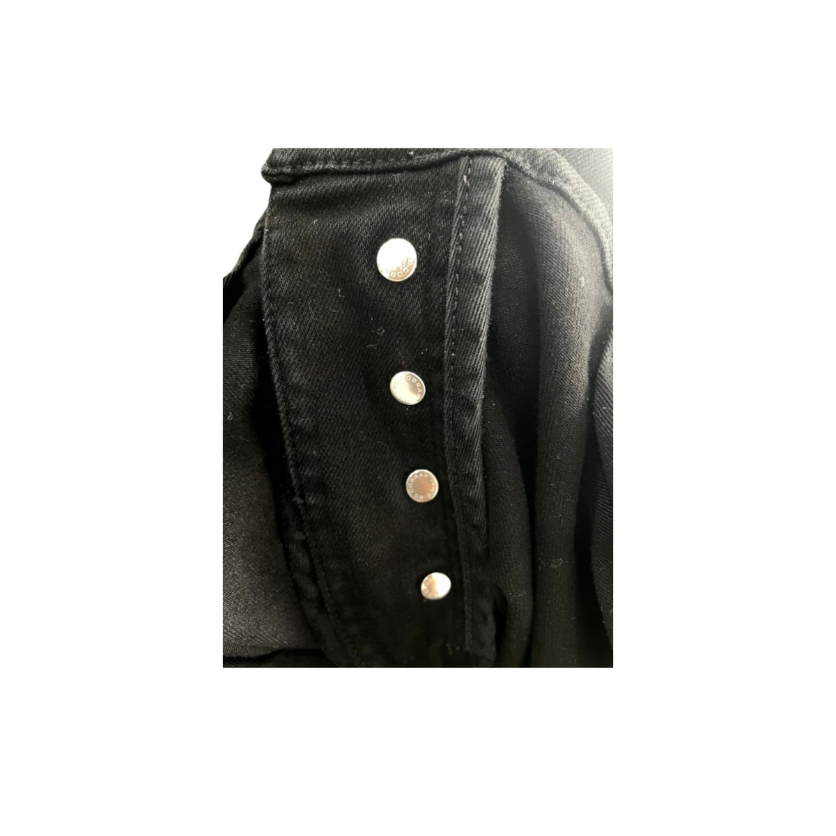 Amiri Serif Side Logo Black Jeans