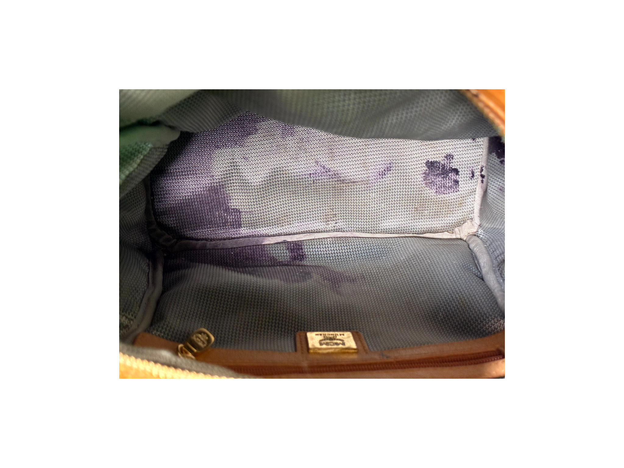 MCM All Over Monogram Brown Book Bag
